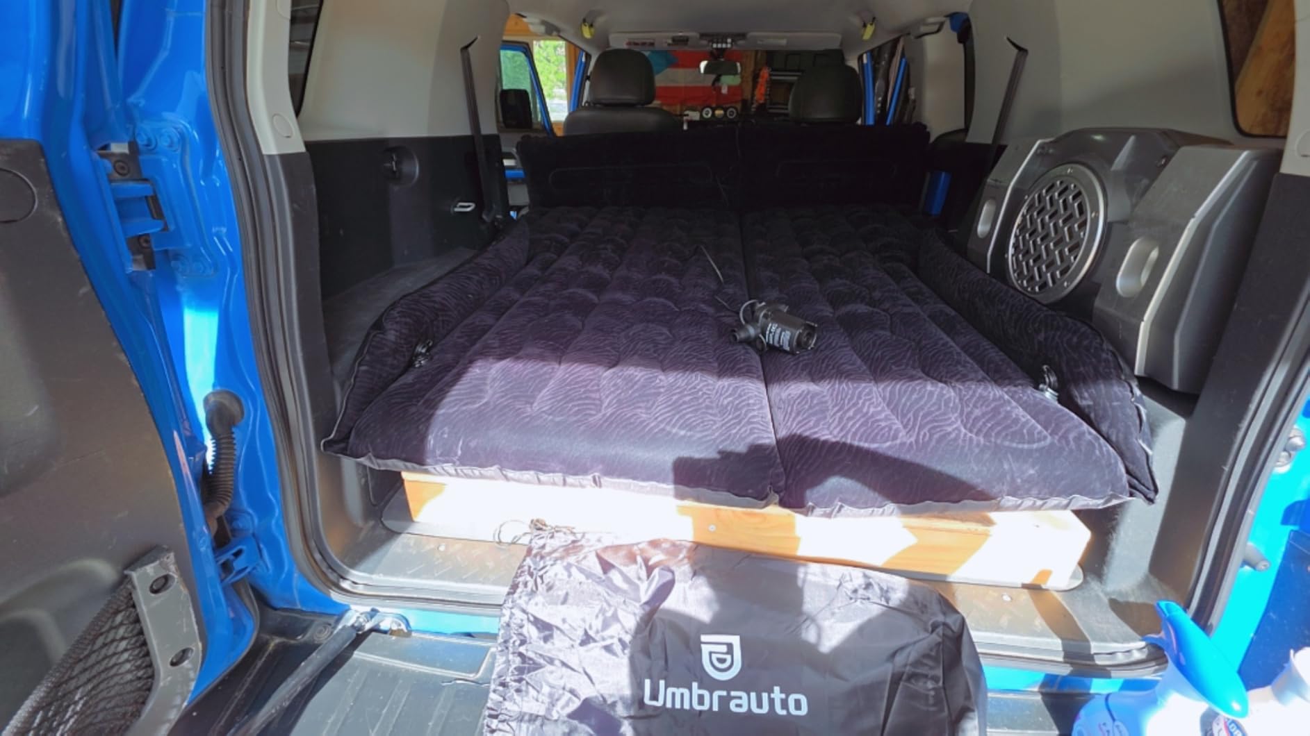Umbrauto Car Air Mattress Bed: Inflatable SUV Camping Sleeping Pad for Truck Back Seat with Pump & Pillows, Blow Up Backseat Car Mattress for Van Rear Seat customer photo 1