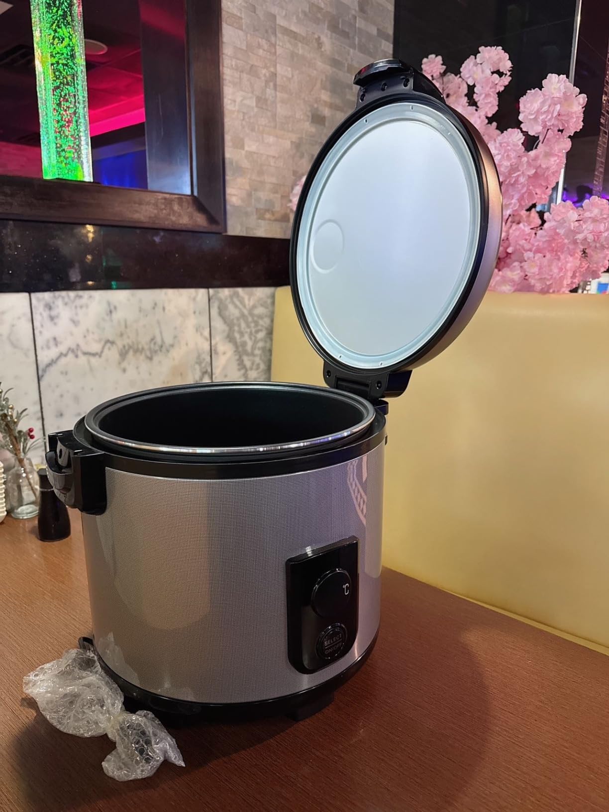 Commercial Rice Warmer(Not Rice Cooker) 55 Raw/110 CUP Portable 20L Big Food Warmer / 122℉- 178℉ Adjustable Temperature/ 130W/ Non-stick Inner Pot customer photo 2
