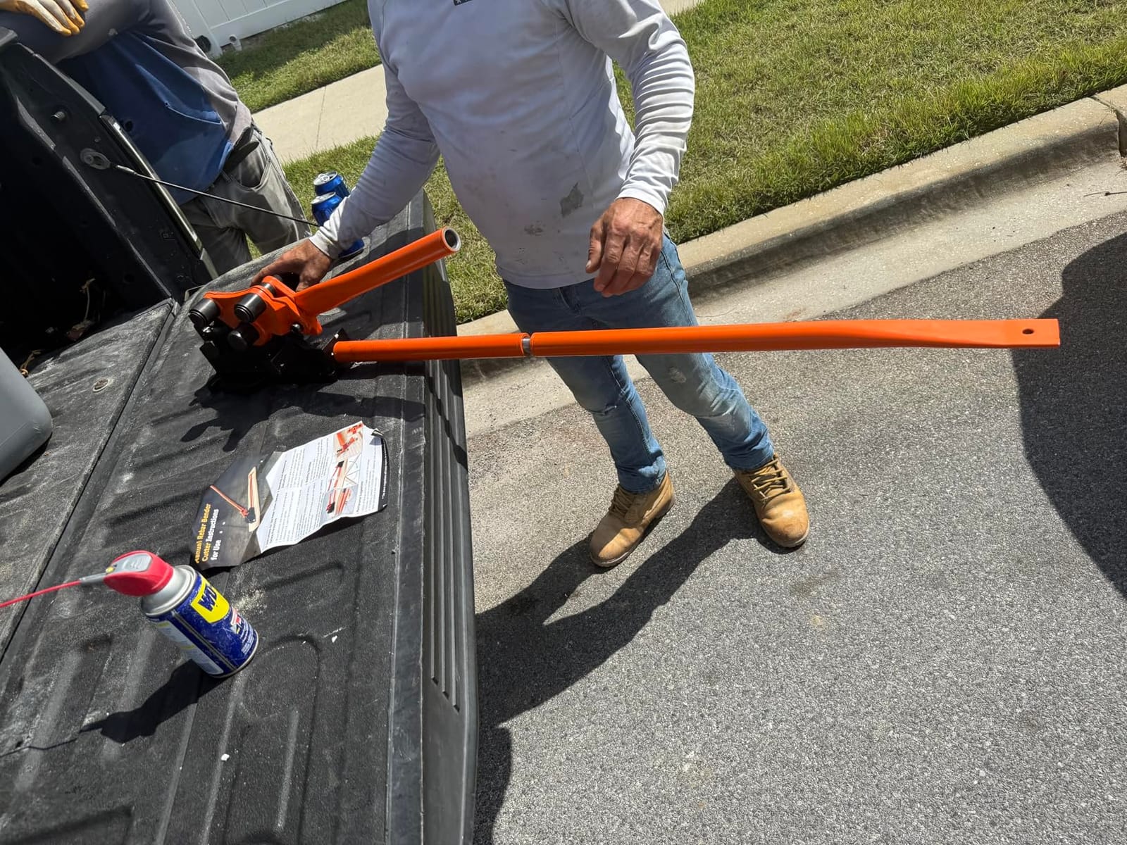 LOSCHEN Manual Rebar Cutter and Bender, for Construction Site and Home-use, Removable Rebar Shears, Rebar Bending Machine, Bending and Cutting Rebar up to 5/8 Inch customer photo 2
