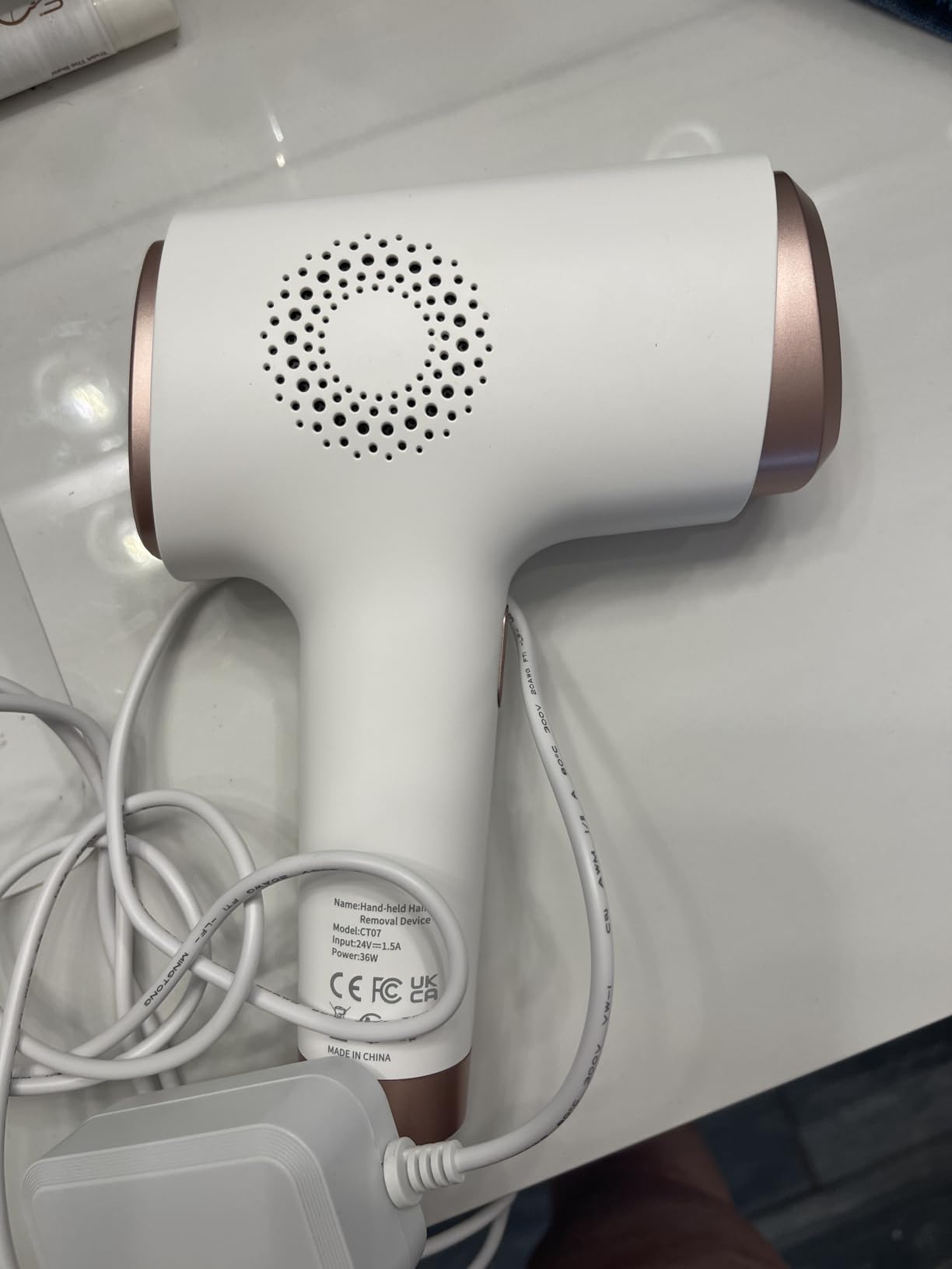 Finequin Laser Hair Removal for Women & Men, 45°F Ice-Cooling Contact, Safe & Virtually Painless Alternative to Salon IPL Hair Removal Device, Long-Lasting Hair Removal from Home, with Razor & Glasses customer photo 1