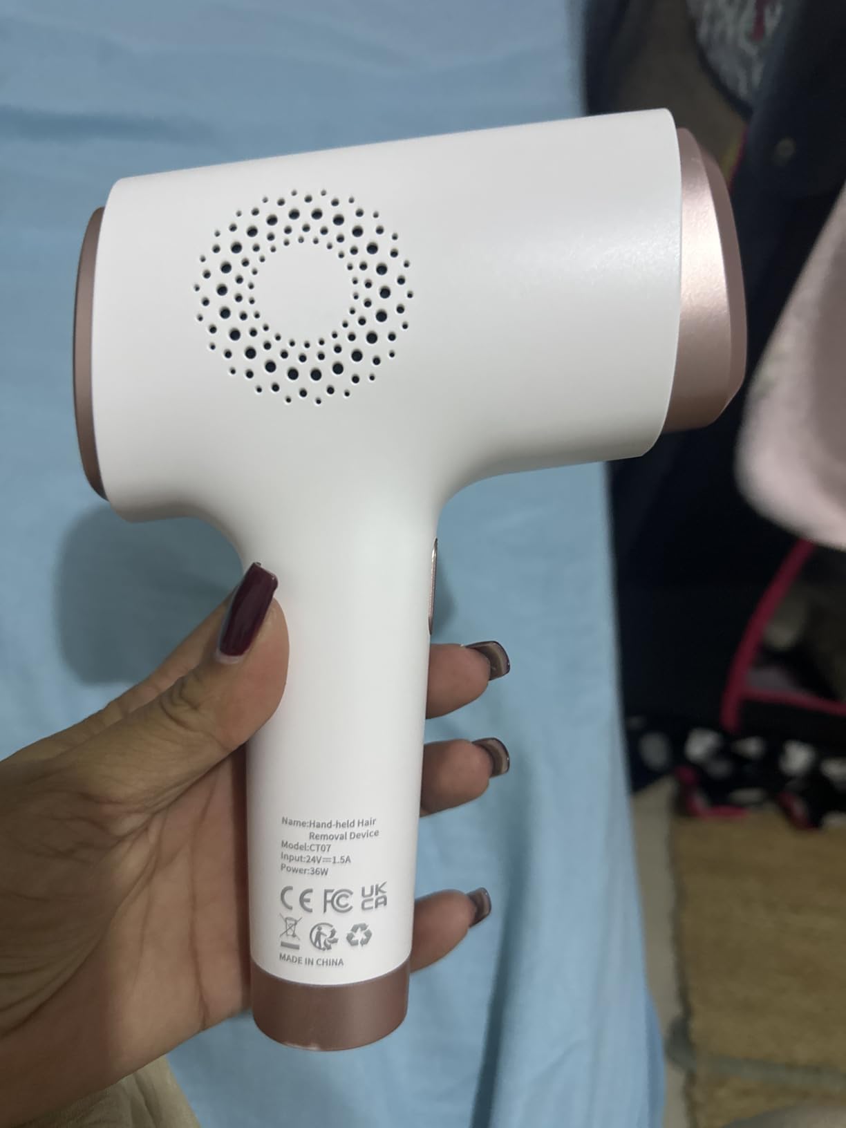 Finequin Laser Hair Removal for Women & Men, 45°F Ice-Cooling Contact, Safe & Virtually Painless Alternative to Salon IPL Hair Removal Device, Long-Lasting Hair Removal from Home, with Razor & Glasses customer photo 2