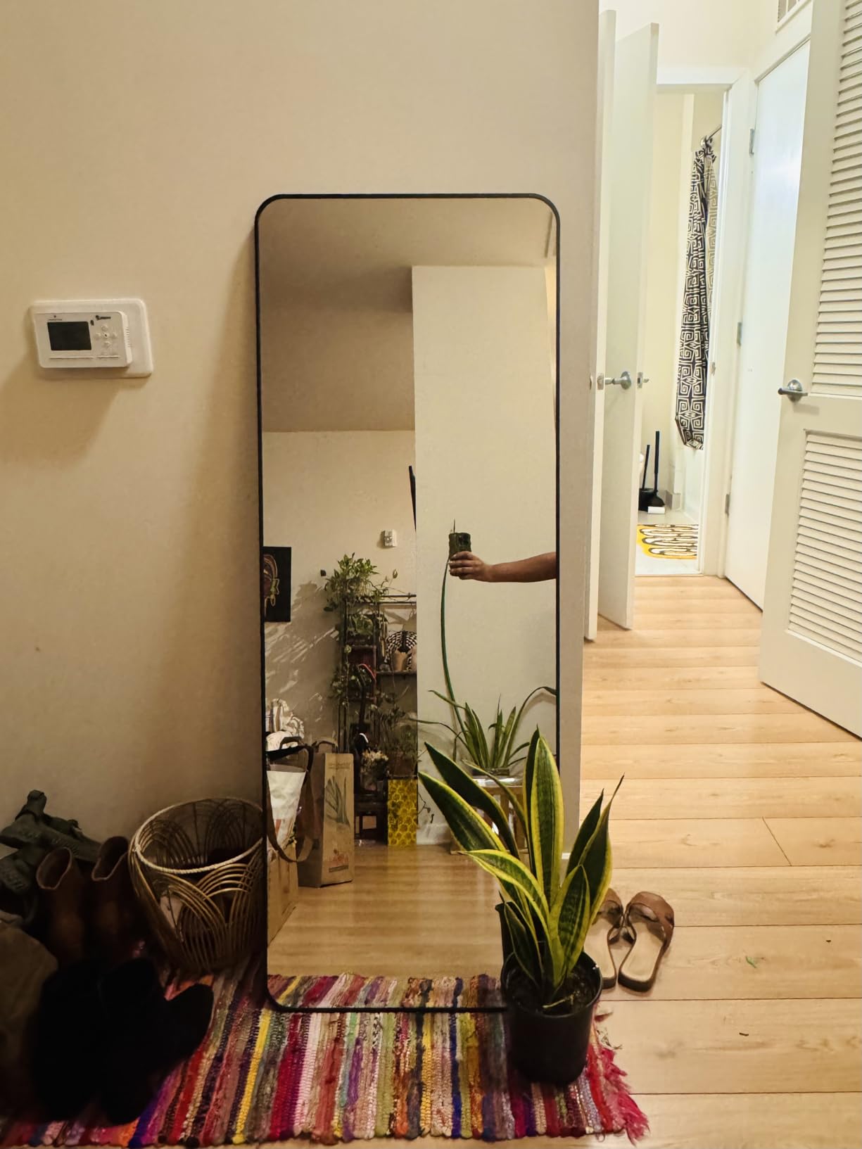 BEAUTYPEAK Black Full Length Mirror, 56