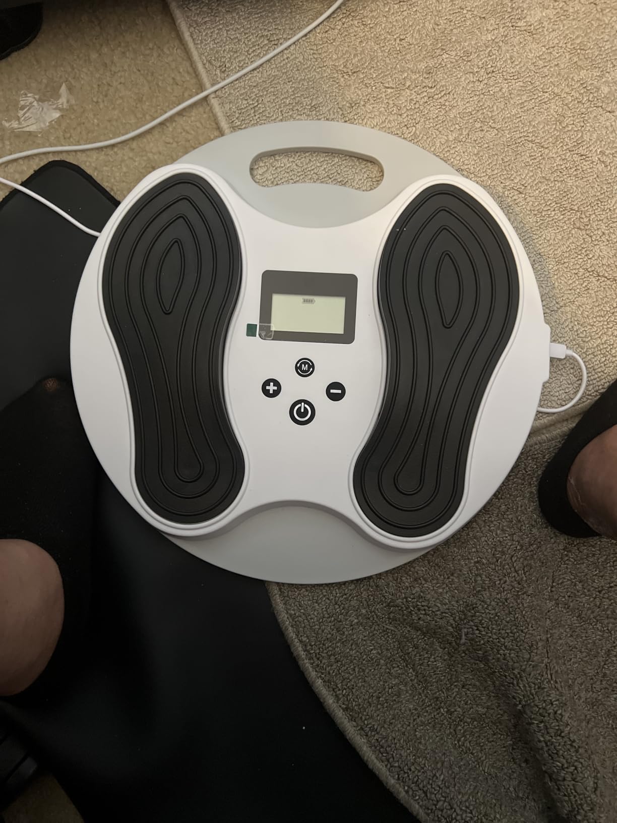 EMS Foot Massager for Neuropathy with 4 TENS Unit Muscle Stimulator Pads | Dancespot NMES Foot Stimulator for Neuropathy Feet Nerve FSA Eligible Electric Foot Massager for Circulation and Pain Relief customer photo 2