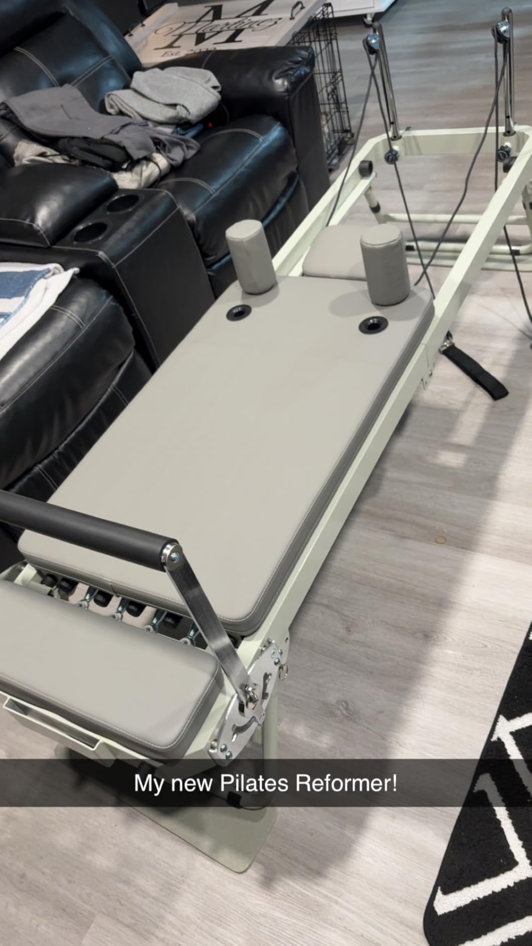 Pilates Reformer, HOWHAI Reformer Pilates Machine Foldable for Home Gym, Pilates Equipment with Jump Board and Dual Resistance -Springs and Cords (400lbs Capacity) customer photo 1