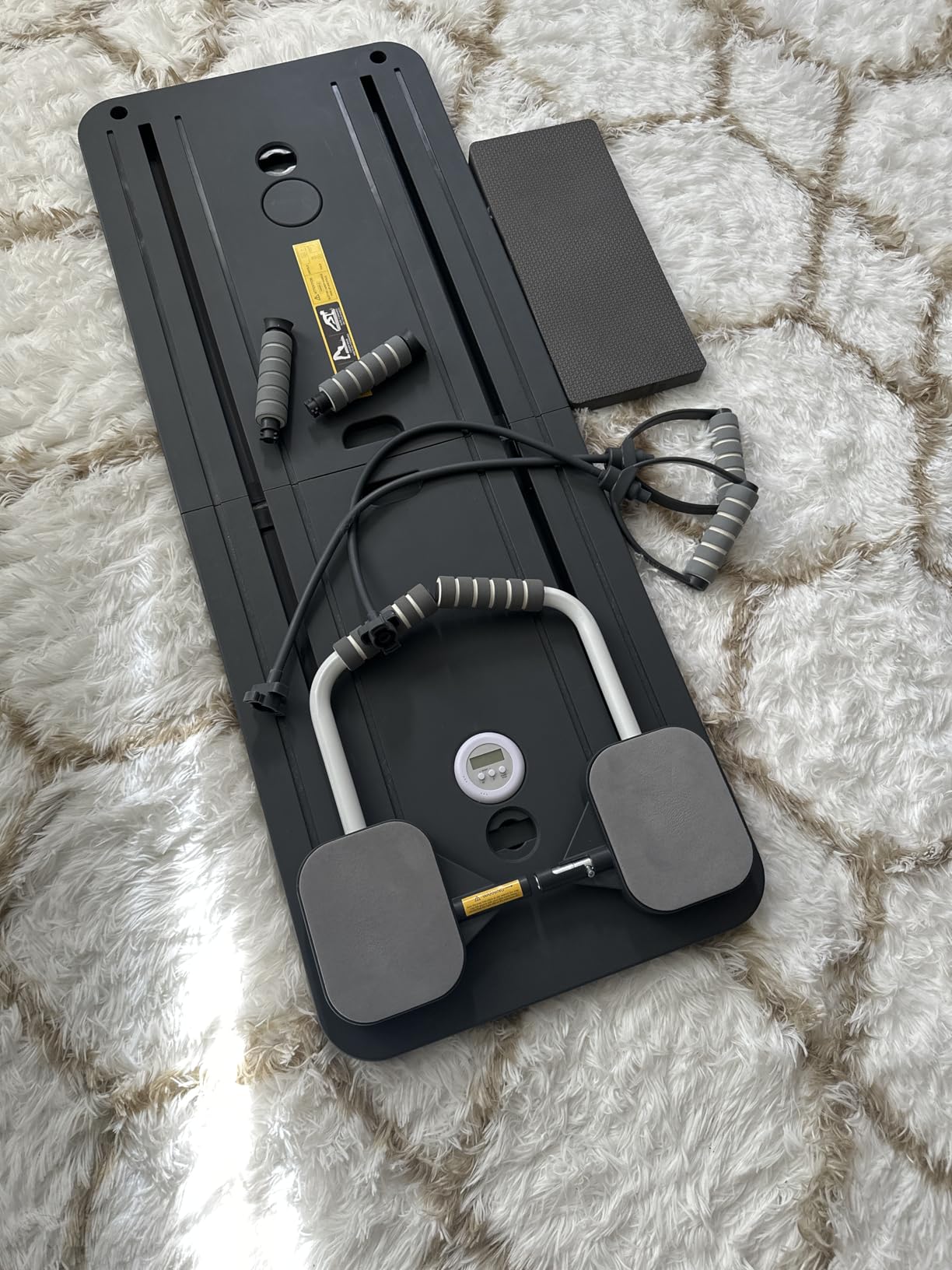 JANUA Pilates Board - Pilates Reformer Set, Multi-Purpose Foldable Pilates Reformer Board for Home, 5 in 1 Pilates Sliding Board customer photo 2