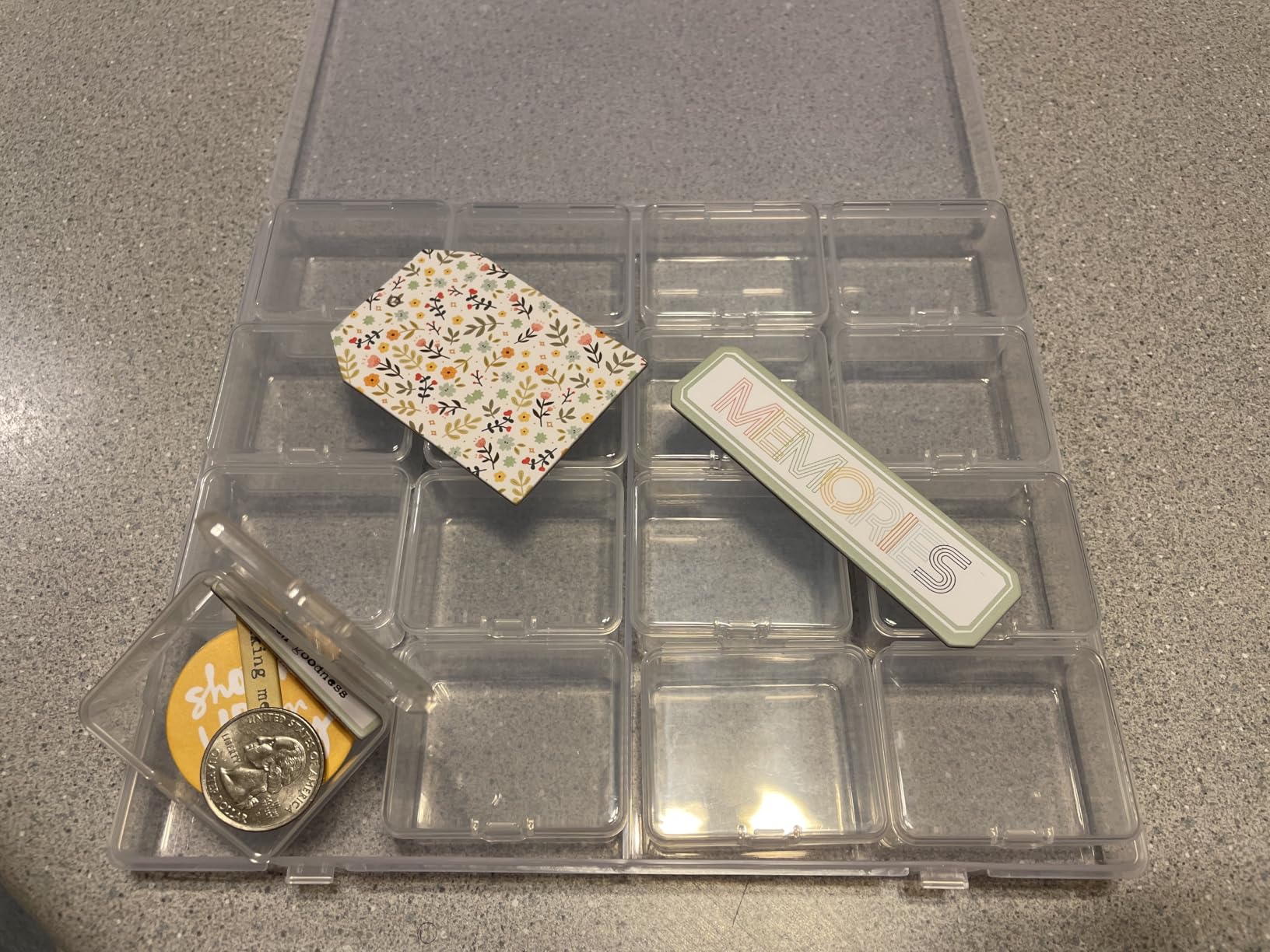 ZIIYAN Bead Storage Containers - 64 Clear Plastic Bead Organizer Boxes with Hinged Lid, Craft Organizers and Storage for Diamond Painting Art, Small Parts, Jewelry Charms customer photo 2