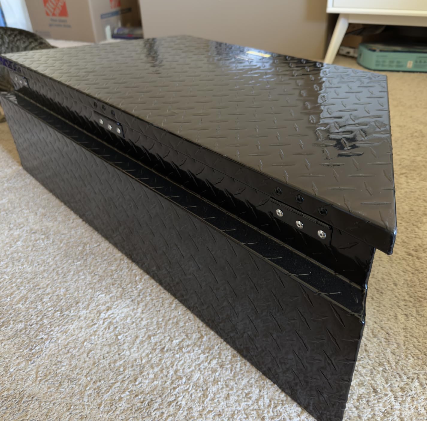 FORWODE Trailer Tongue Box 39 Inch Aluminum Tongue Tool Box Lockable customer photo 2