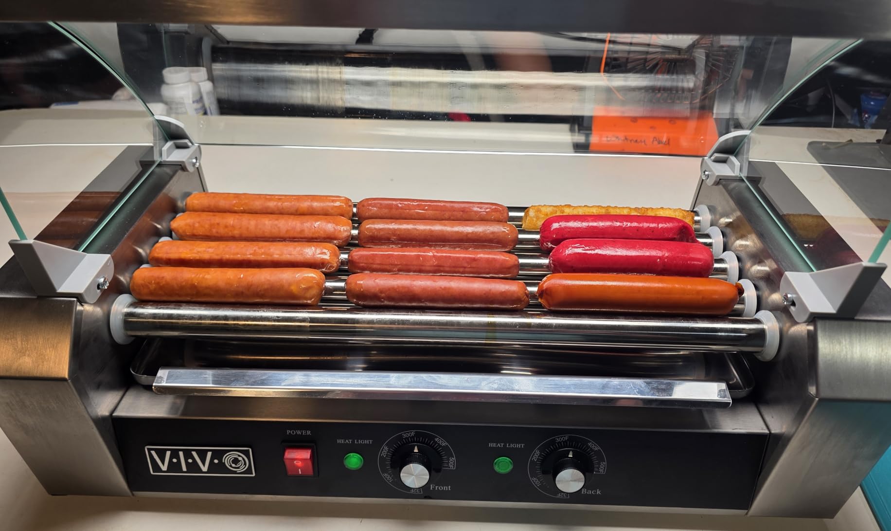 VIVO Electric 30 Hot Dog 11 Roller Grill Warmer, Stainless Steel, Commercial and Household 1400W Machine with Cover, HOTDG-V211 customer photo 2