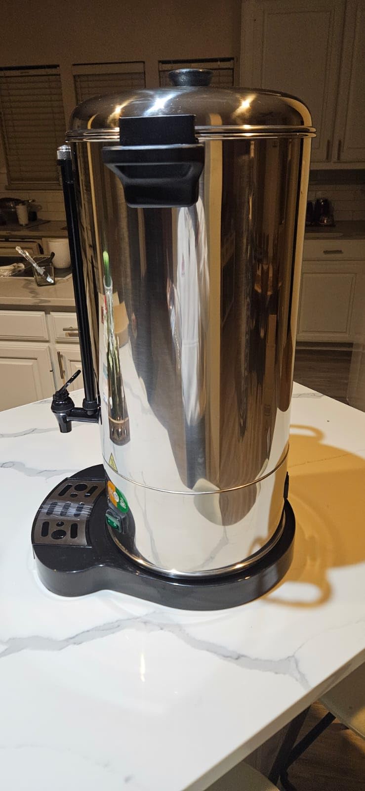 NUPANT Commercial Coffee Urn 100 Cup/15L Coffee Dispenser with Upgraded Percolator, 304 Stainless Steel Hot Water Urn Beverage Dispenser with Keep Warm Mode, Large Coffee Maker for Catering Party customer photo 2