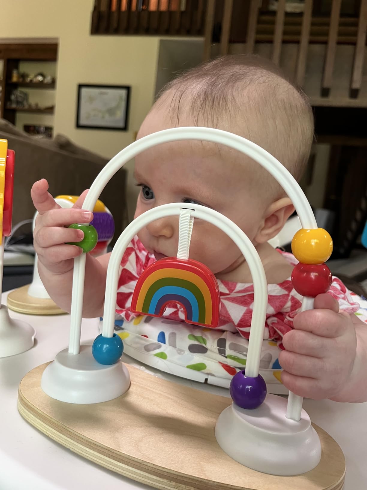 Little Acorn, 4-in-1 Baby Activity Center | Montessori-Inspired Design | 8 Interactive Toys | Tummy Time, Exersaucer & Toddler Table | Shower Gift | Essential (Sun) customer photo 1