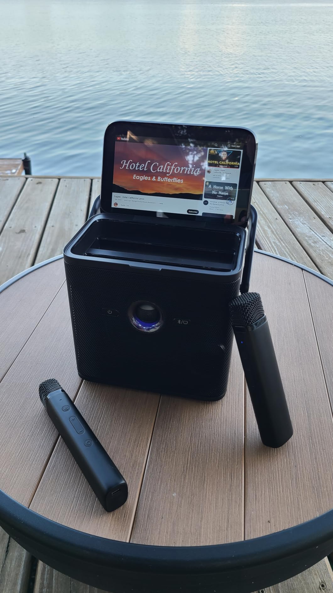 Ikarao Karaoke Machine for Adults, with Lyrics Display Screen, WiFi for YouTube & Karaoke Apps, HDMI to TV, 2 Wireless Microphones, Portable Autotune EQ Karaoke Speaker for Family Home Party Camping customer photo 1