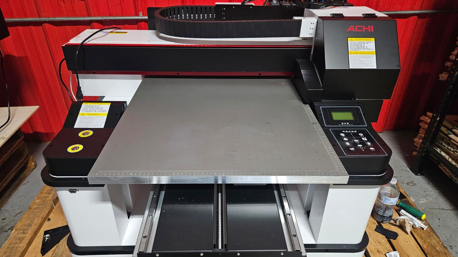 US Stock A1 6090 UV Printer 3pc XP600 12Color Automatic Flatbed + 7 Bottles UV Ink + Varnish + Rotary Printing customer photo 1