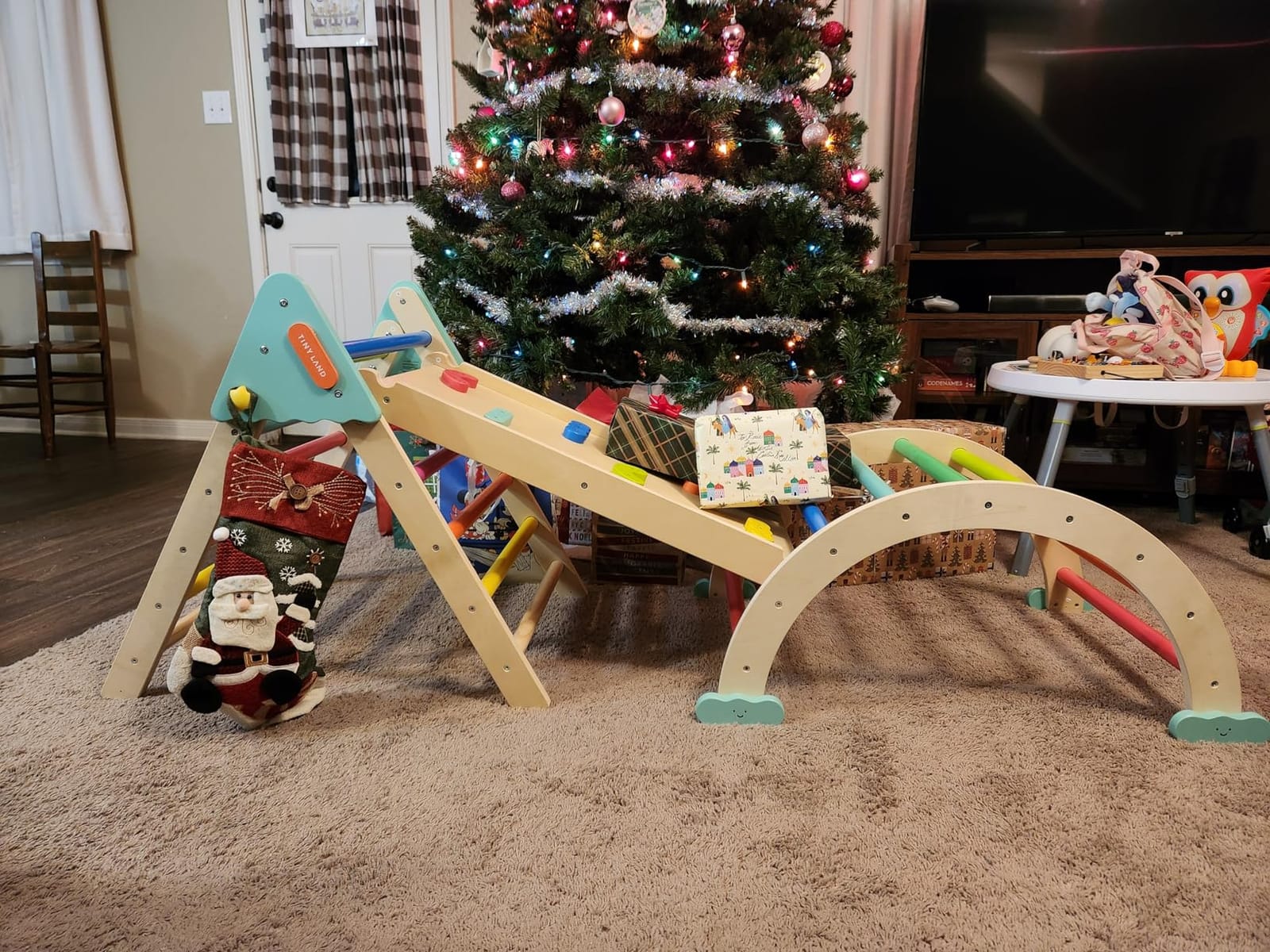 Tiny Land Pikler Triangle Set,7-in-1 Foldable Montessori Climbing Toys customer photo 1