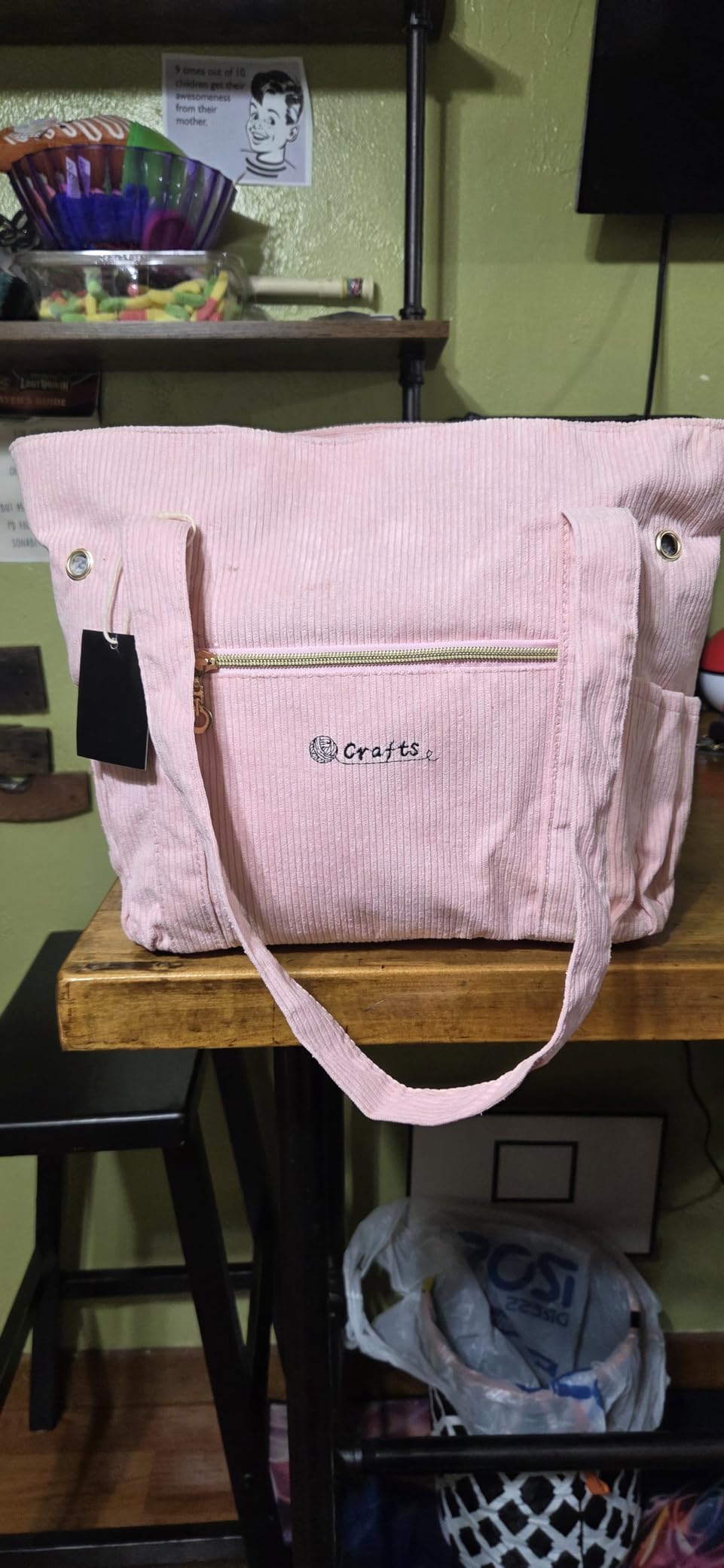 MYBAGZING Corduroy Crochet Bag 11.5