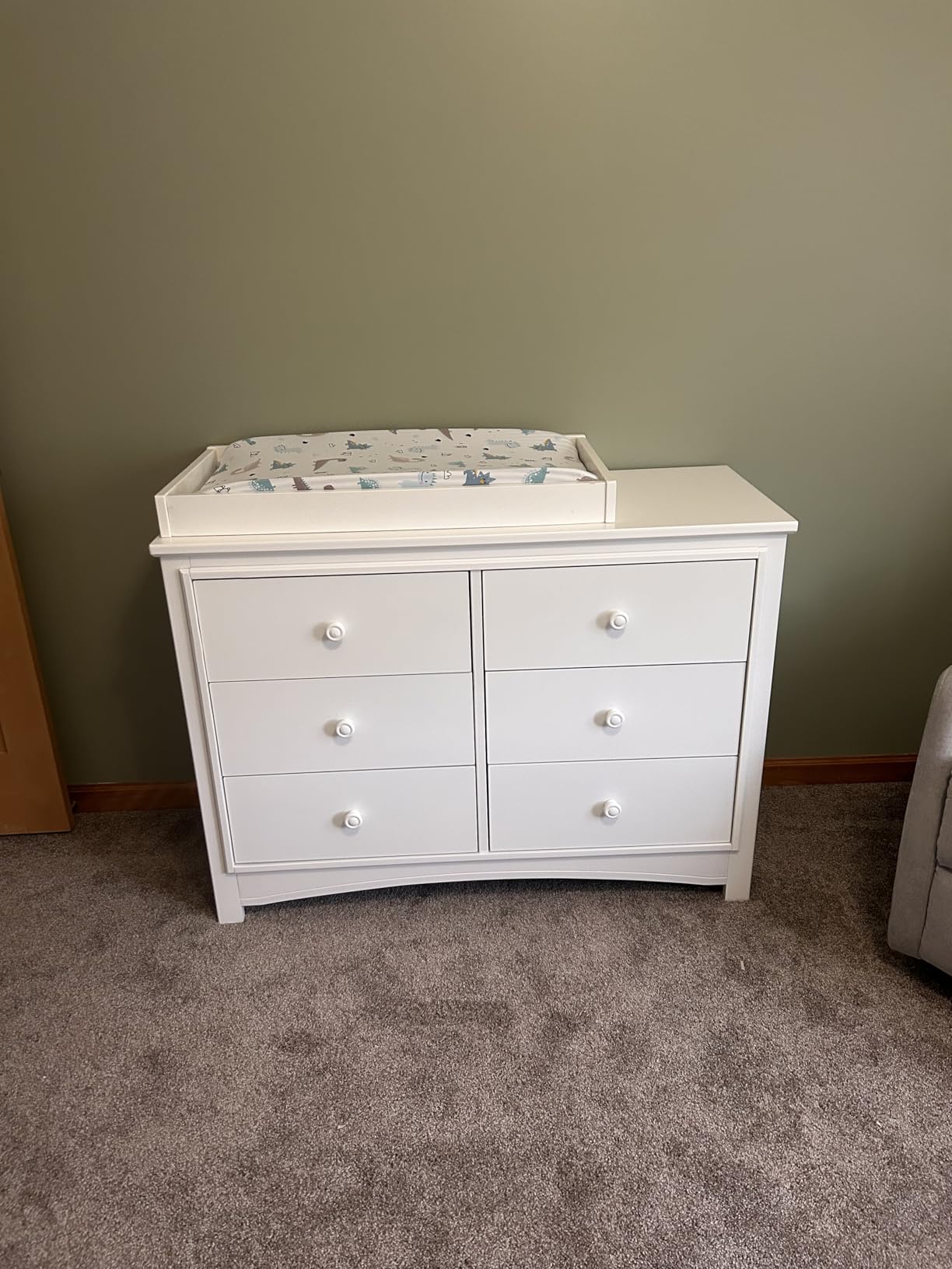 Delta Children Perry 6 Drawer Dresser - Greenguard Gold Certified, Moonstruck Grey customer photo 2