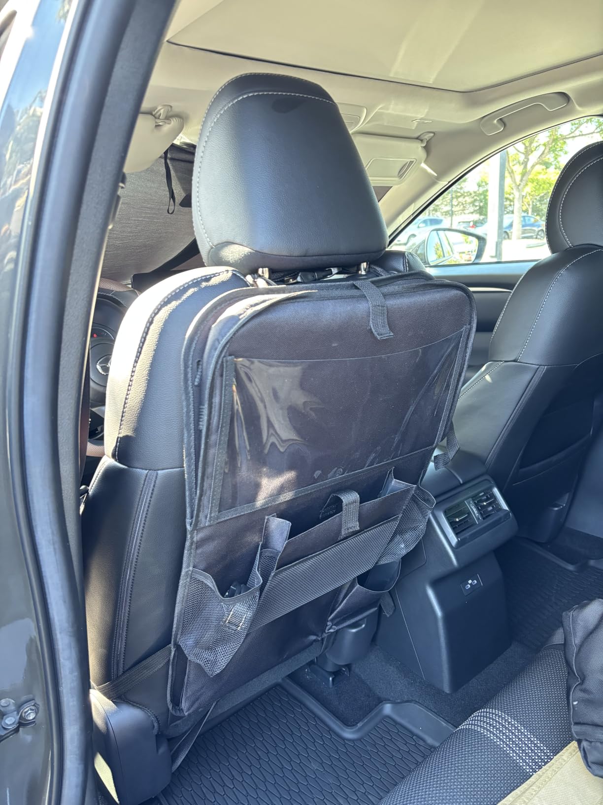 KaiCross Car Backseat Organizer with Table Holder,10 Storage Pockets Backseat Car Organizer and Storage with 600D Oxford Cloth,Travel Essentials,Kick Mats Back Seat Protector-2 Pack customer photo 2