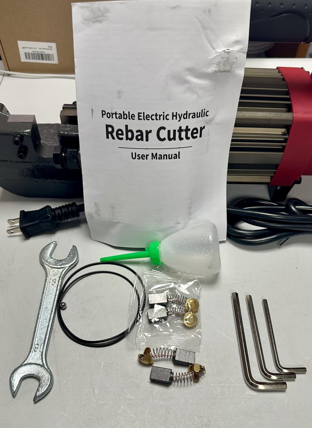 RC-22 1400W Electric Hydraulic Rebar Cutter Tool, Cuts 3/16