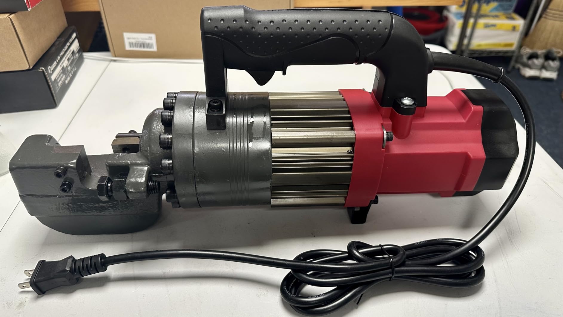 RC-22 1400W Electric Hydraulic Rebar Cutter Tool, Cuts 3/16