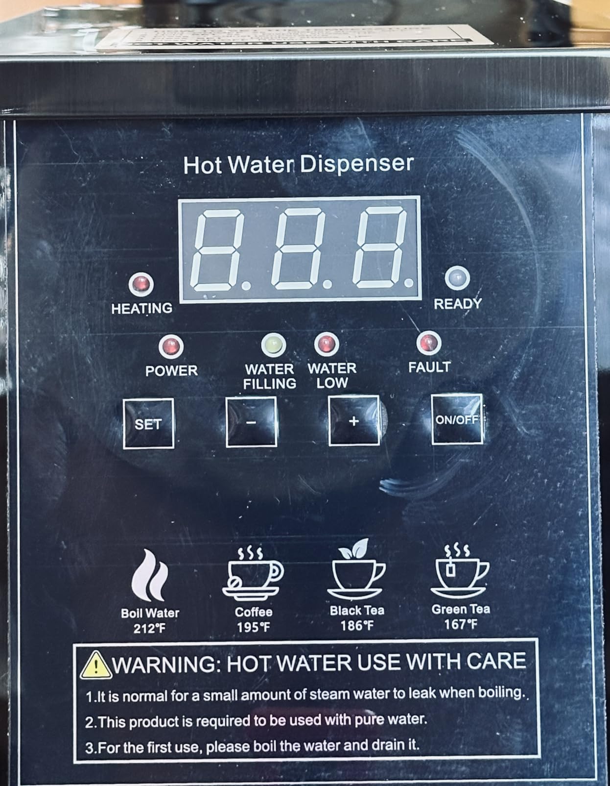 Commercial Hot Water Dispenser Water Boiler Countertop 30L/H Auto-filling Stainless Steel 1500W, Black customer photo 2
