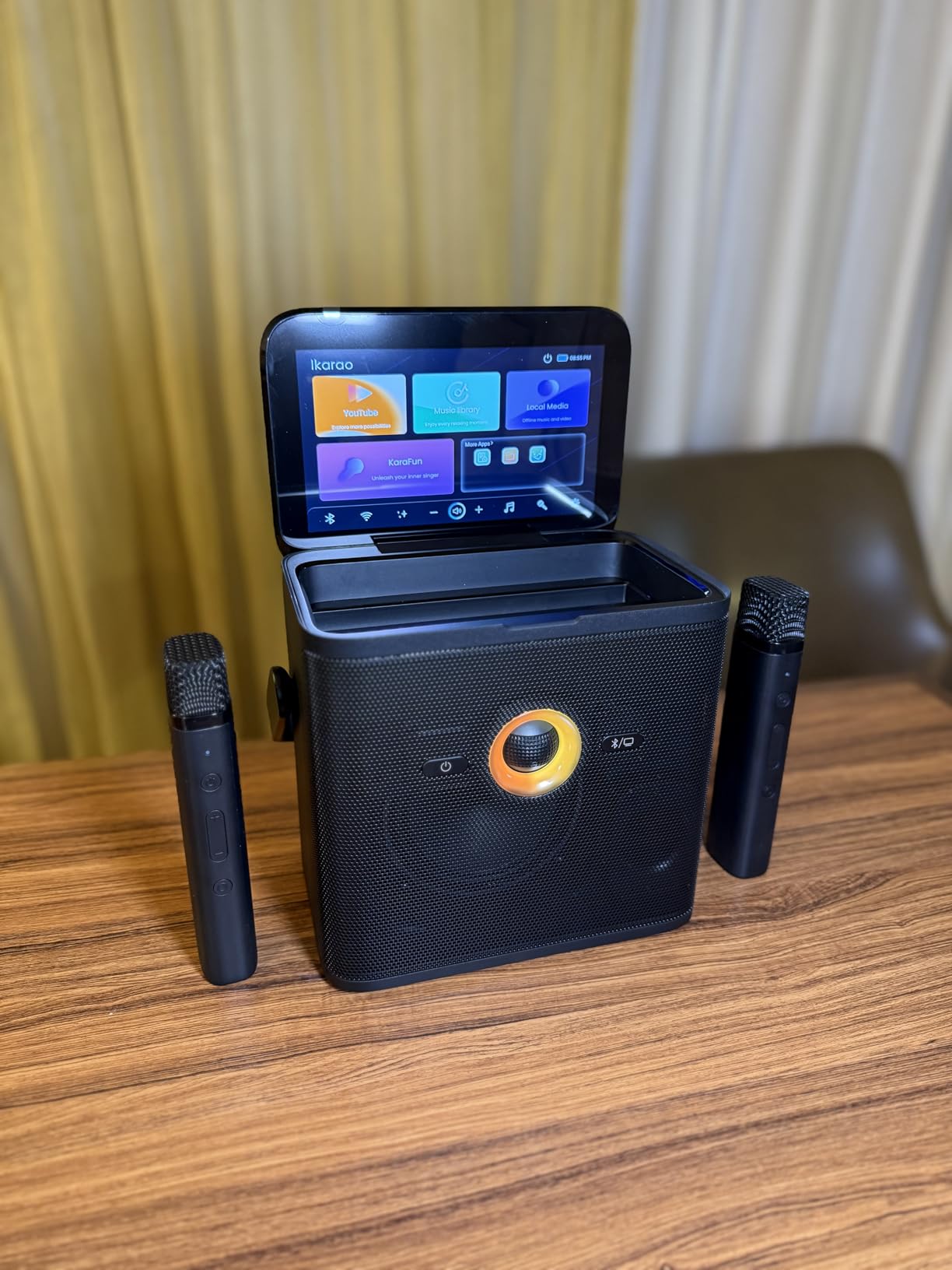 Ikarao Karaoke Machine for Adults, with Lyrics Display Screen, 32GB Karaoke Tablet, 2 Wireless Microphones, Karaoke Speaker with Autotune EQ, Connect TV, Portable Karaoke System for Home Outdoor Party customer photo 1