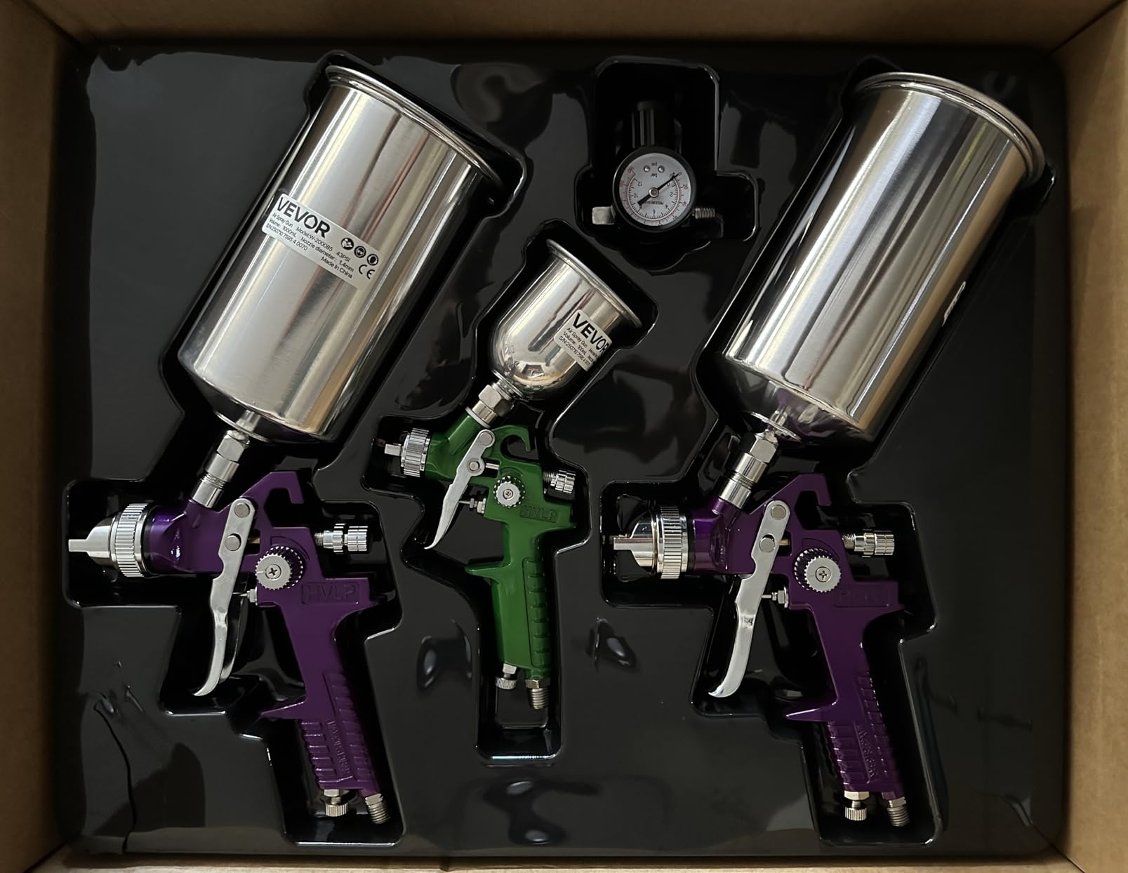 VEVOR Air Texture Spray Gun, 1.45 Gallon Air Hopper Spray Gun, Professional Drywall Texture Painting Sprayer with 3 Nozzles (3.5mm, 6mm, 8mm) for Popcorn, Knockdown, Orange Peel Textures customer photo 1