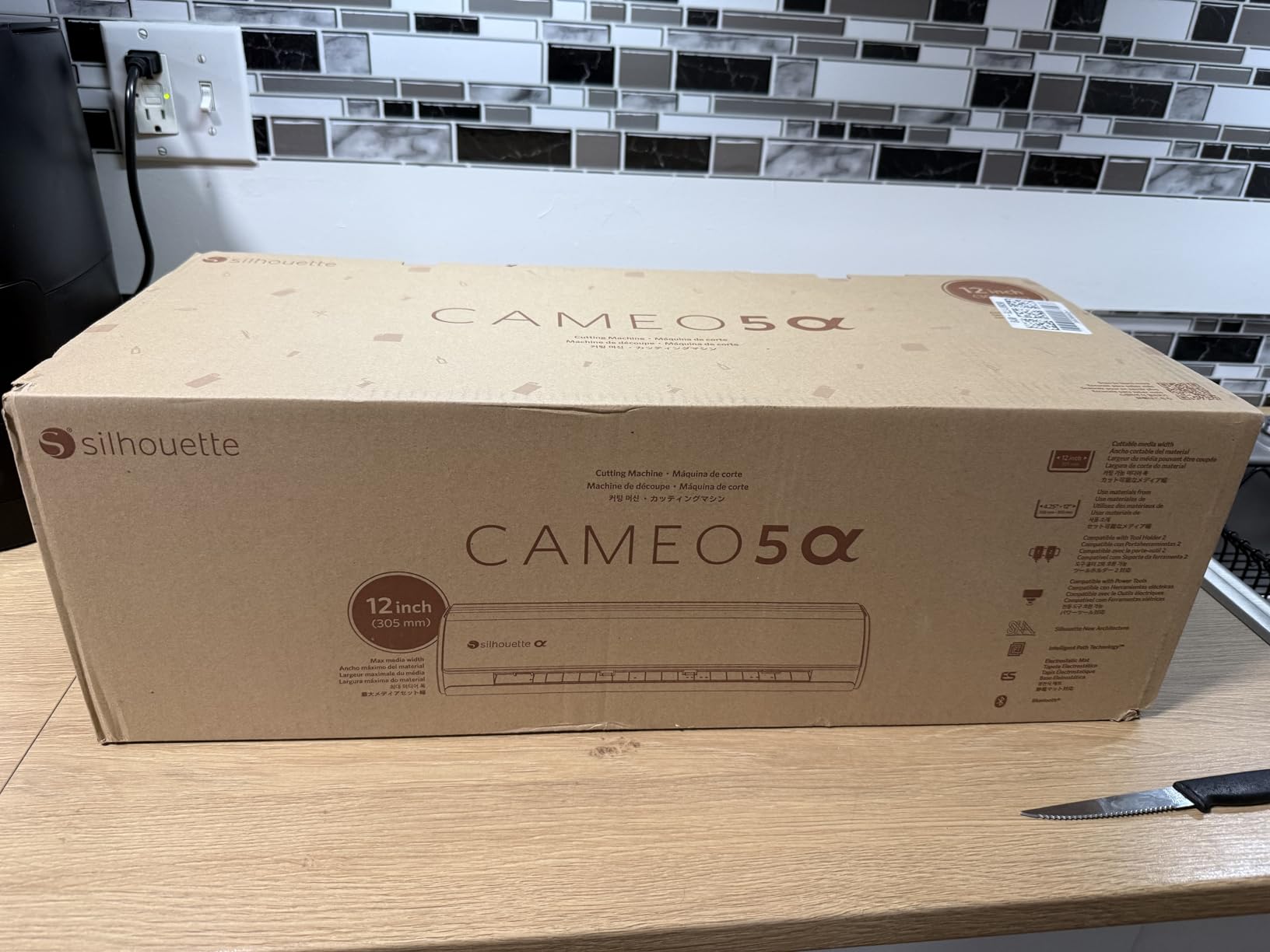 Cameo 5 Alpha (α) - Smart Cutting Machine for Print & Cut - Quiet Operation with AutoBlade, Studio Software, Cutting Mat- Vinyl, Paper & Fabric Compatible - Classic White customer photo 1