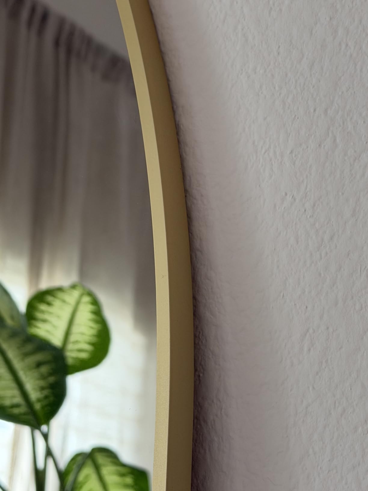 DYNWELL Arched Full Length Mirror, Floor Mirror with Stand, 90