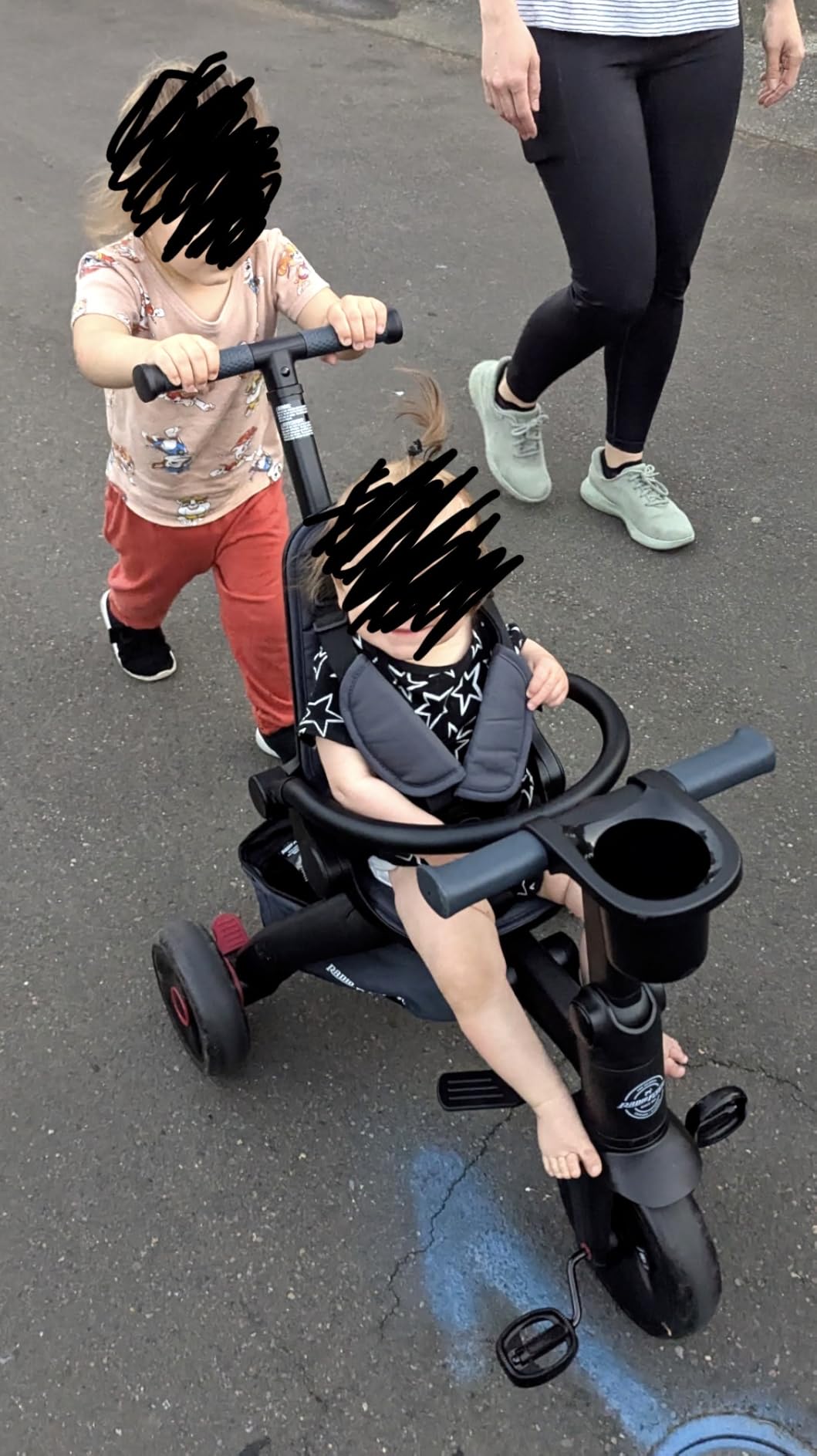 Radio Flyer Coast Folding Stroller Trike, for Kids 6 Months - 3 Years, Lightweight, Compact, 4 Riding Modes customer photo 2