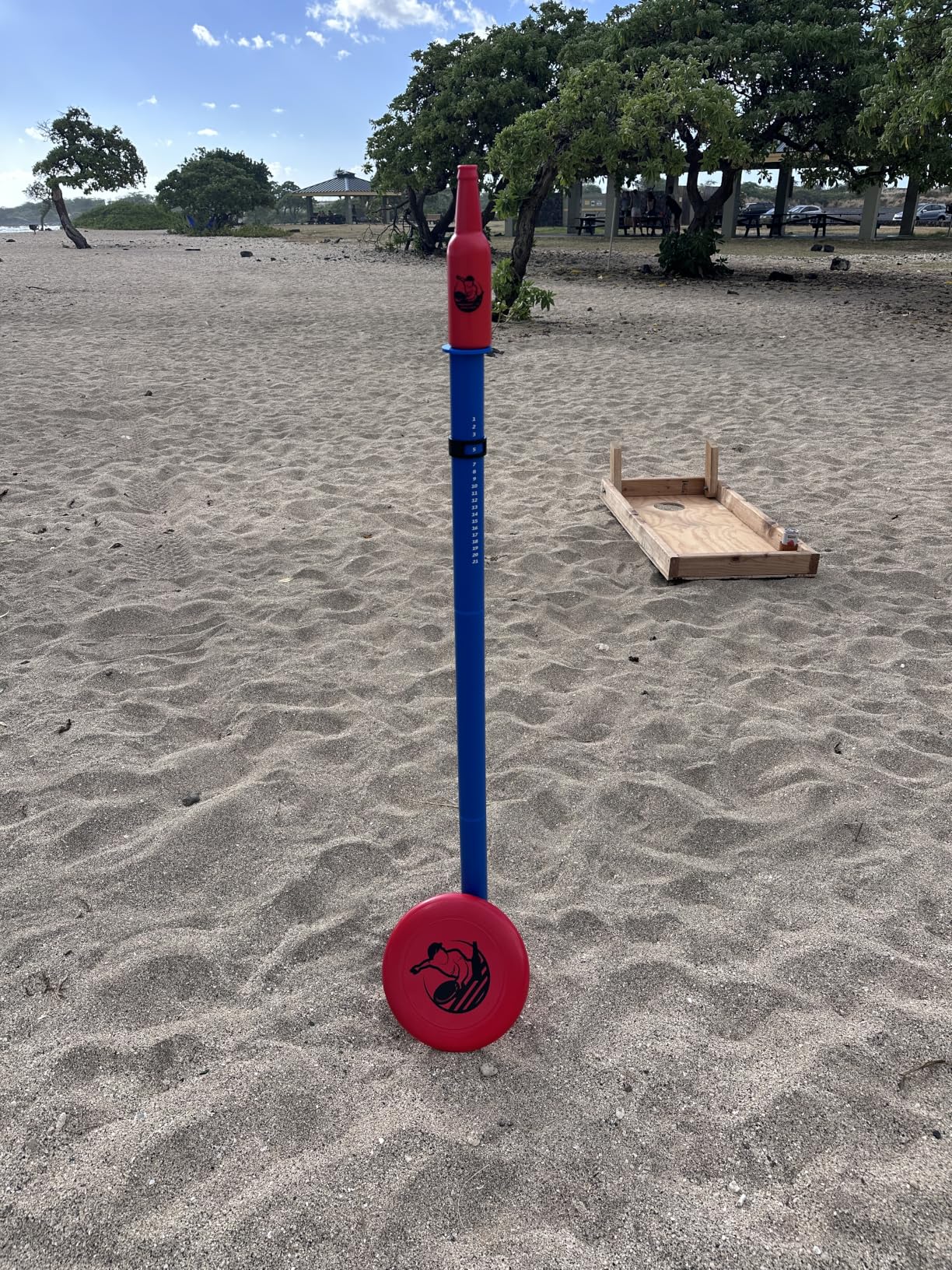 ropoda Outdoor Games - Upgraded Flying Disc Game Set with Reinforced Ground Spike, Portable Disc Toss Game for Lawn and Beach with Thicker Pole customer photo 2