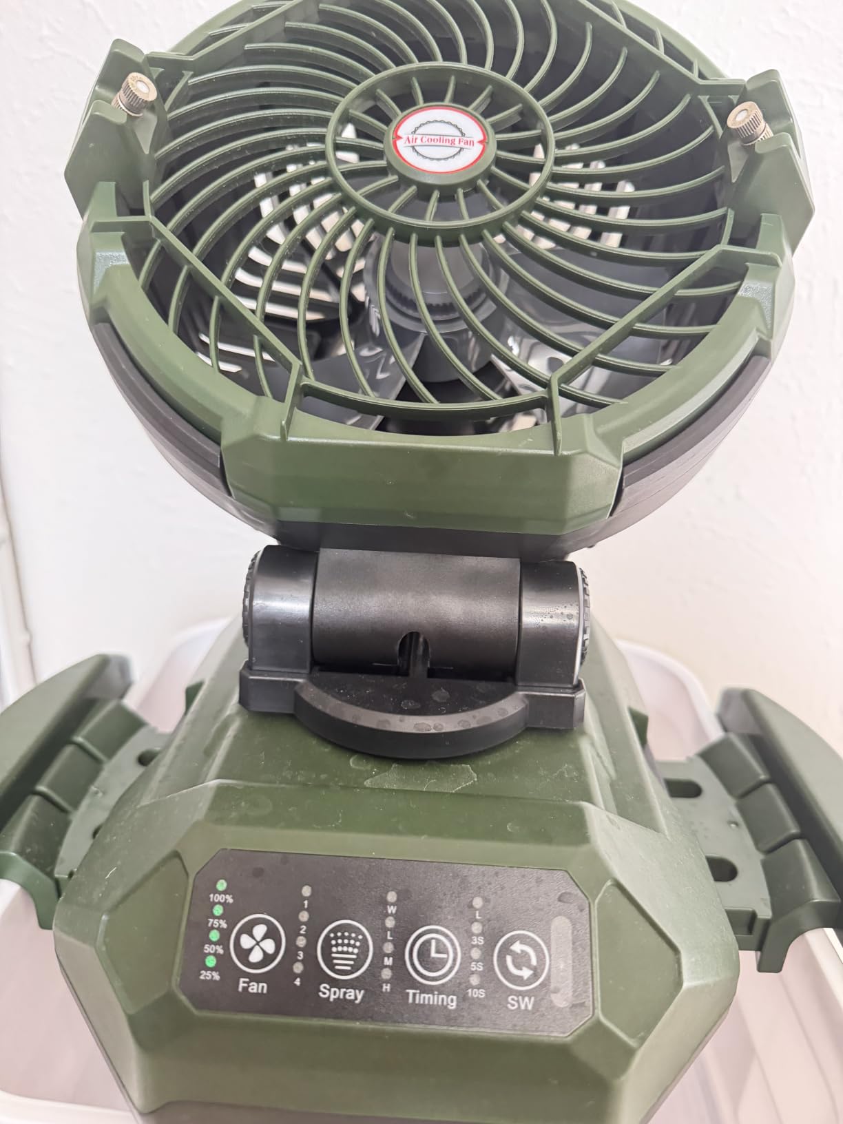Portable Misting Fan with 6.6 Gallon Bucket, 30000mAh Rechargeable Battery Powered Floor Cooling Fan with 4 Strong Winds & 4 Spray Mister, Outdoor Oscillation Fans for Camping/Patios/Beach customer photo 2