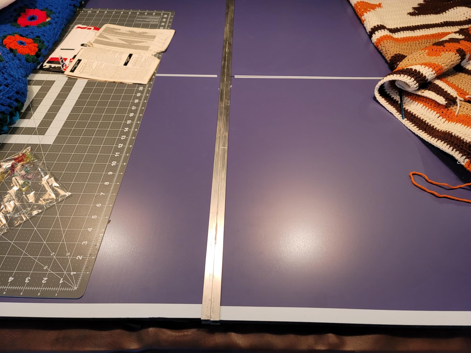 Ping Pong Table Top for Billiard Table, 6FT/7FT/8FT/8.5FT/9FT Foldable Table Tennis Table Topper, Indoor Outdoor Table Tennis Conversion Top w/Net & Premium Foam Padding customer photo 2