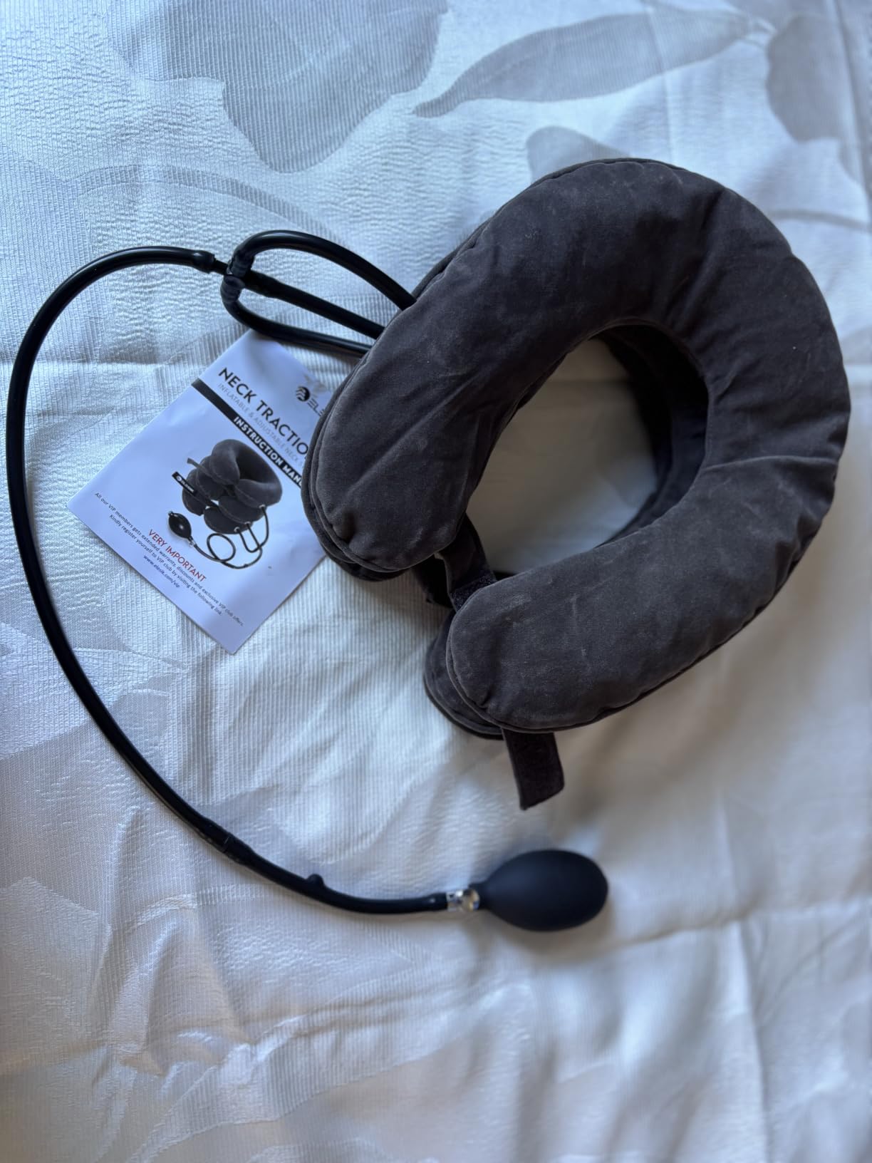 Cervical Neck Traction Device, Neck Stretcher and Cervical Traction Device | Neck Decompression Devices, Cervical Neck Stretcher, Neck Traction Pillow, Neck Extender, Neck Support, Pinched Nerve Relief customer photo 2