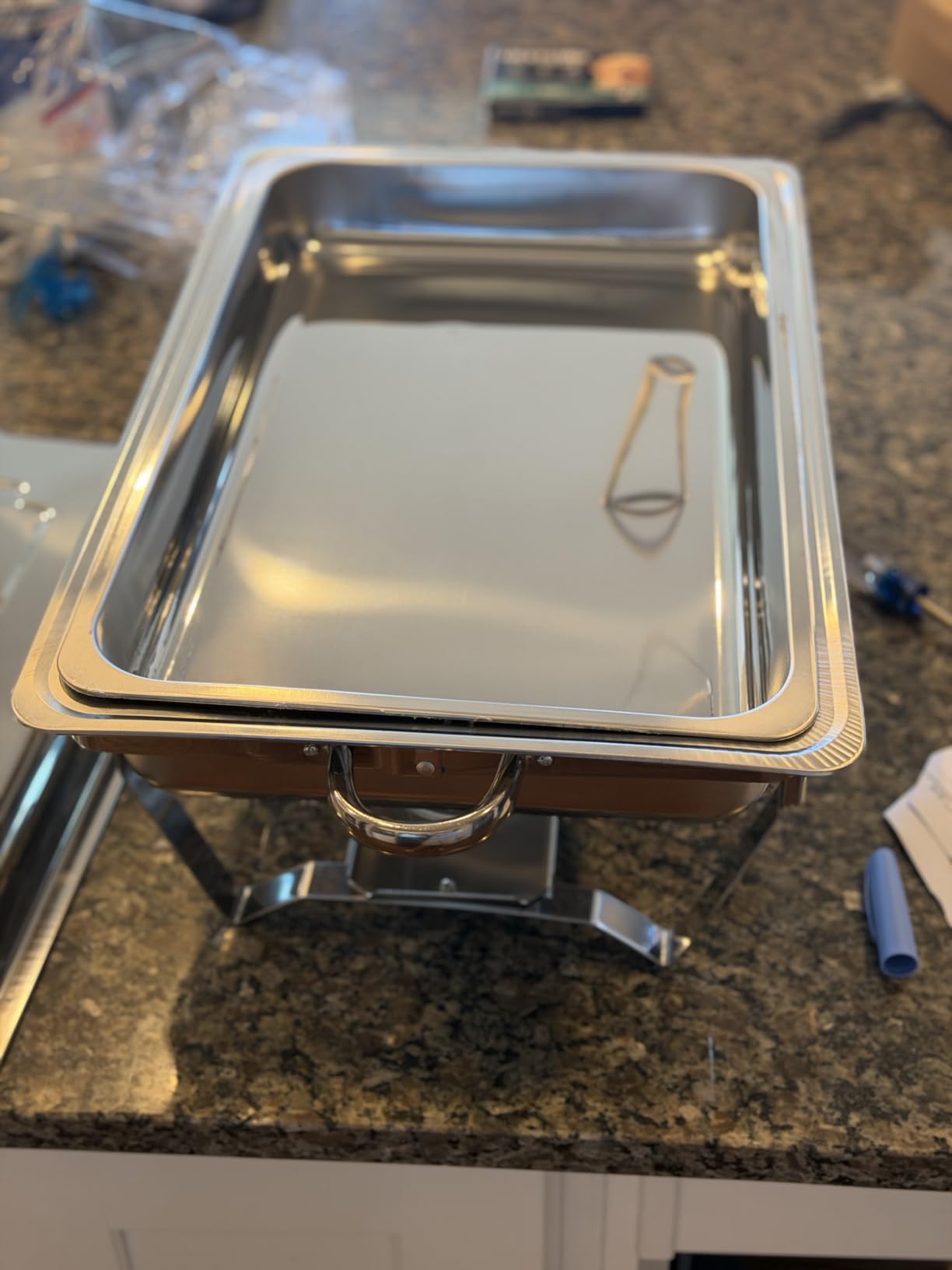 POWERFUEL 4 Pack 11QT Stainless Steel Rectangular Chafing Dishes for Buffet | Food Warmers with Multi-Size Food Pans, Rolled-Edge, Thickened, for Parties, Catering, Weddings, Events Dinners customer photo 1