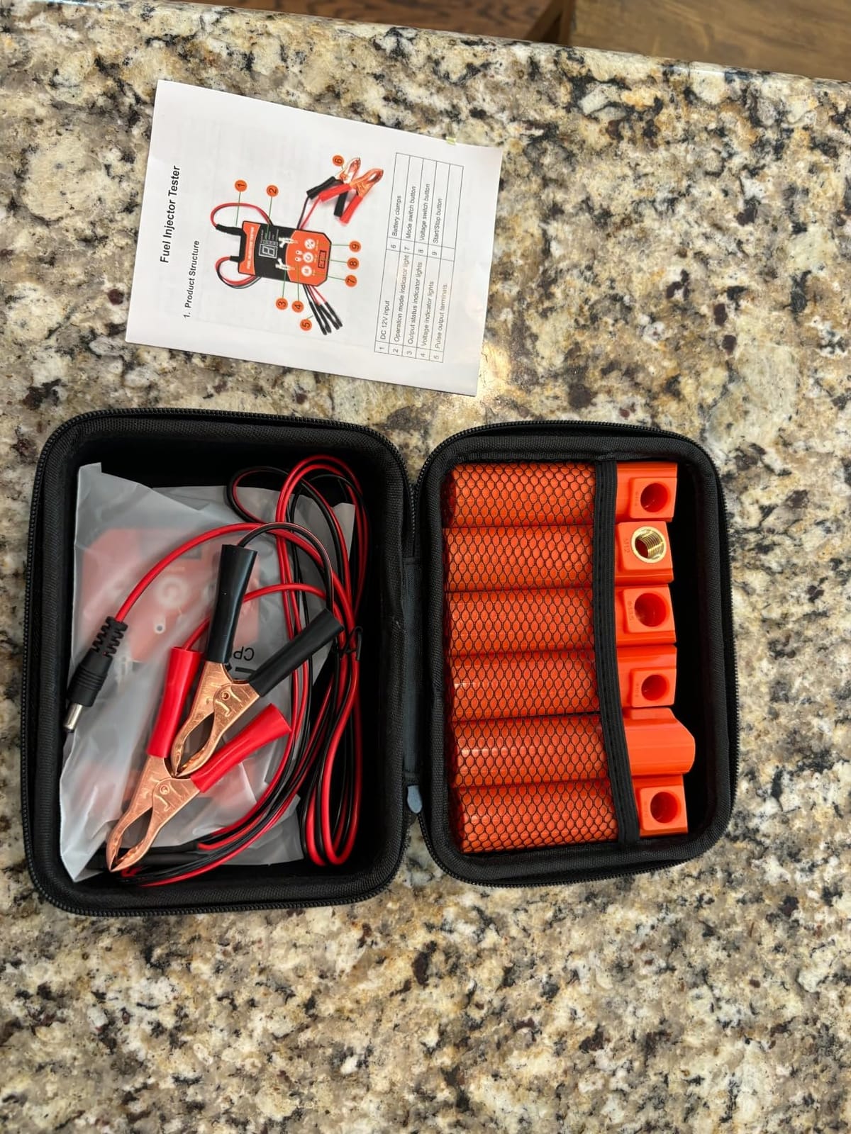 Fuel Injector Cleaner Tester Kit 2000ML 28KHz Ultrasonic & Heated Injector Cleaner Machine 9 Test Mode Injector Tester 4-Cylinder Fuel System Injection Cleaning Tool for 5V/12V Motorcycle Car Injector customer photo 1