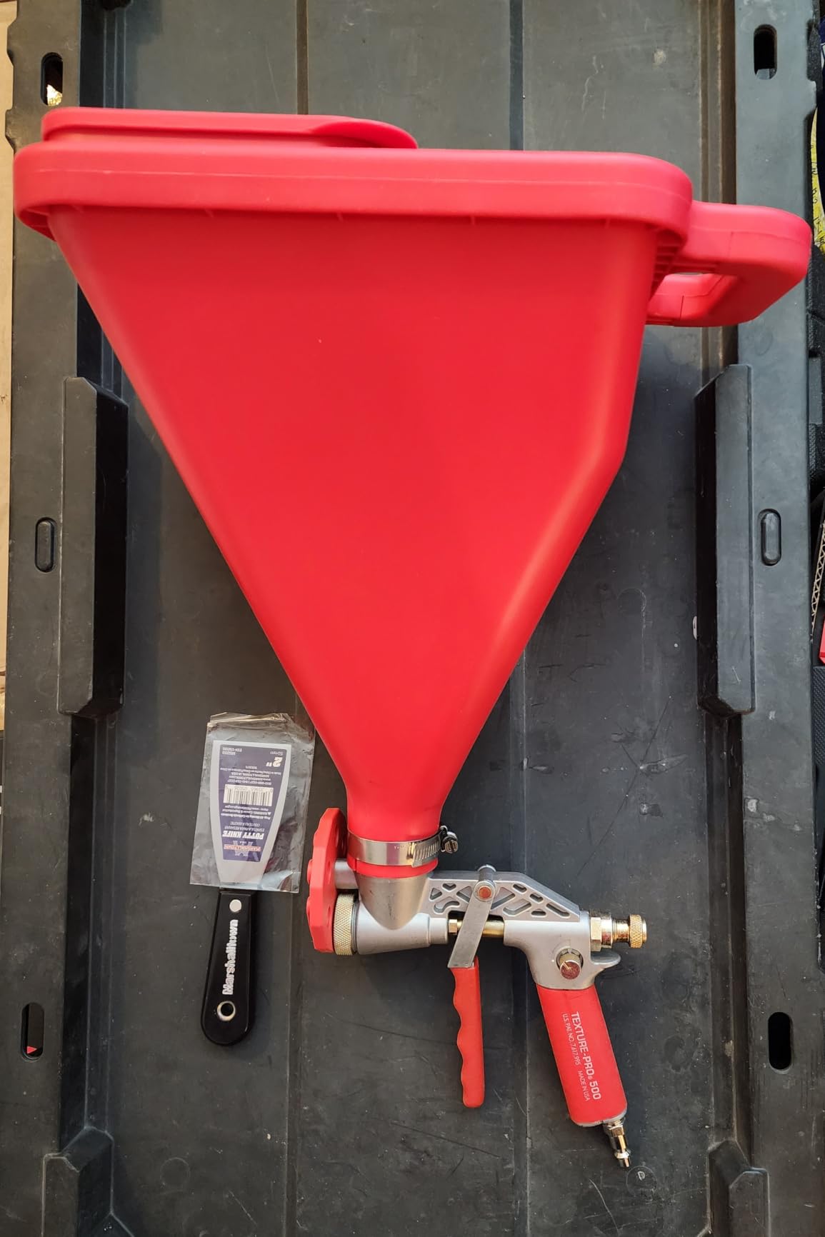WAL-Board Tools Texture Pro 500 Hopper Gun, Putty Knife, Texture Sprayer | Includes Putty Knife, WideTex Orifice, Trigger Air Control Valve, Drywall Texture Sprayer and Texture Gun Kit, TP500K1 customer photo 2