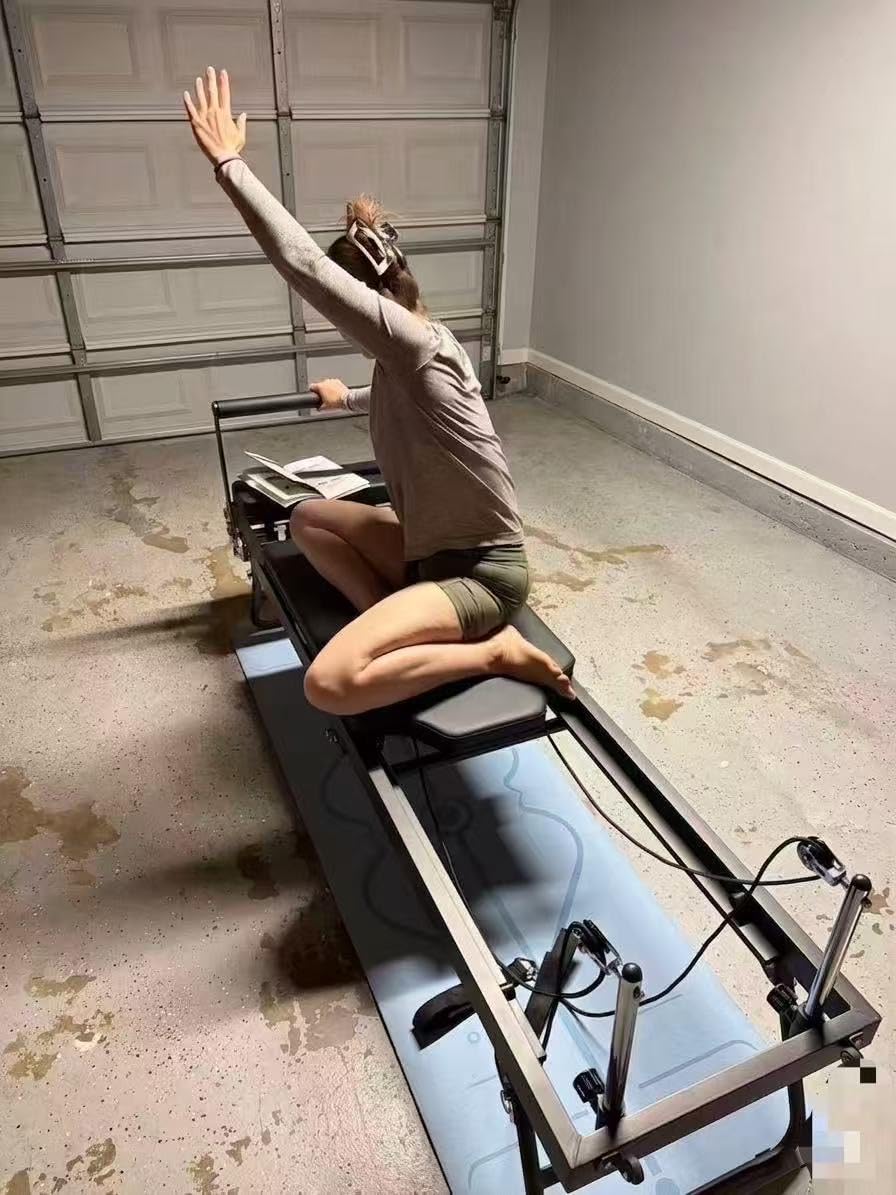 Goplus Foldable Pilates Reformer Machine for Home Gym, 84