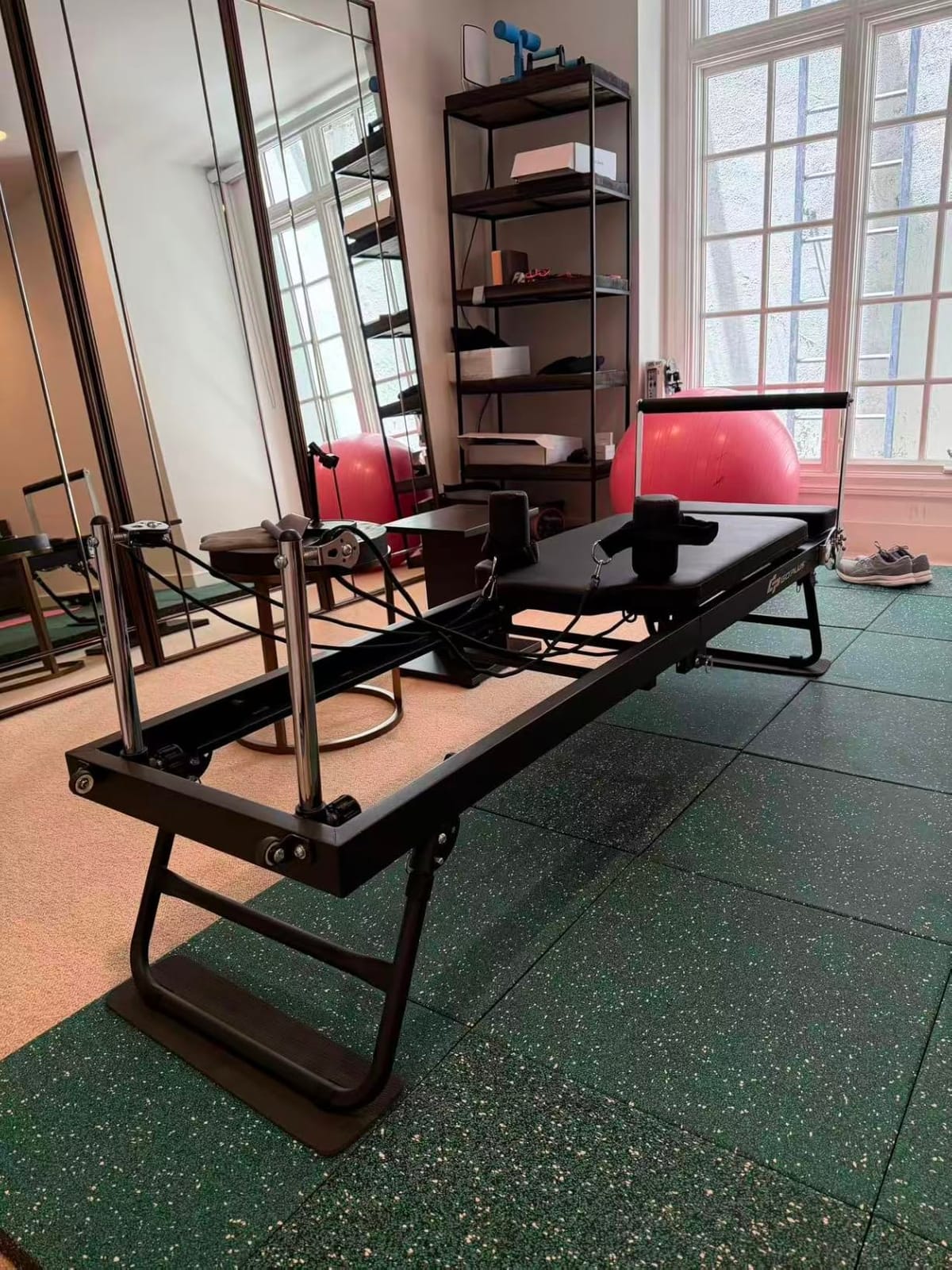 Goplus Foldable Pilates Reformer Machine for Home Gym, 84