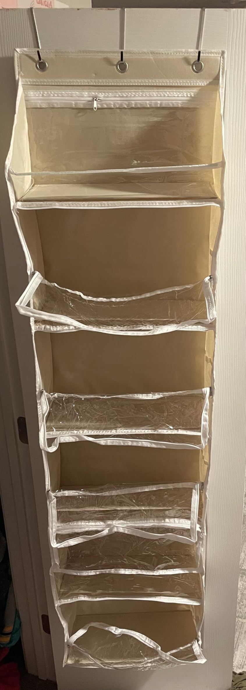 Over the Door Yarn Storage Organizer, 6-Tier Large Capacity Yarn Organizer | with Zippered Compartments & Mesh Pockets for Yarn, Needles and Crochet Hooks customer photo 2
