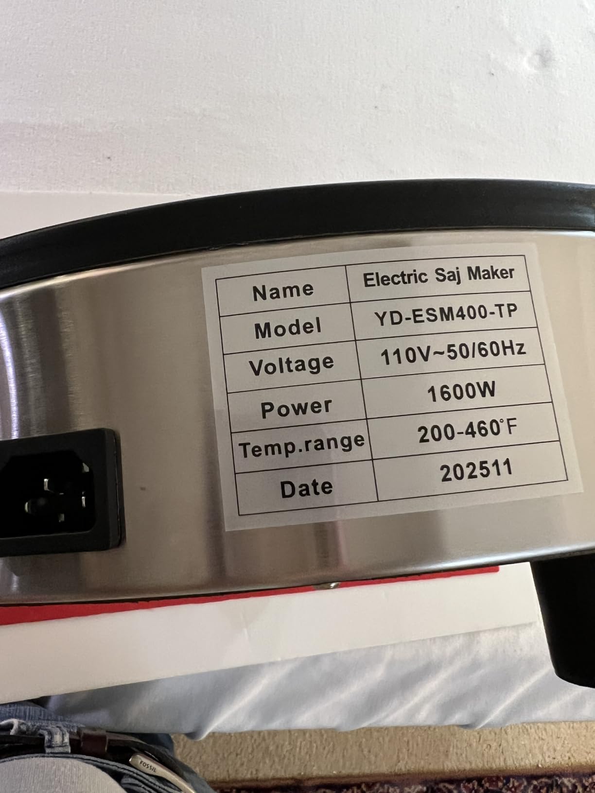 16 Inch Crepe Maker, 1600W Electric Saj Bread Maker, Tortilla Maker | Convex Dome Griddle, 200°F-460°F Adjustable, Non-Stick, Stainless Steel Commercial Grade, Flatbread Maker, Electric Saj Maker customer photo 1