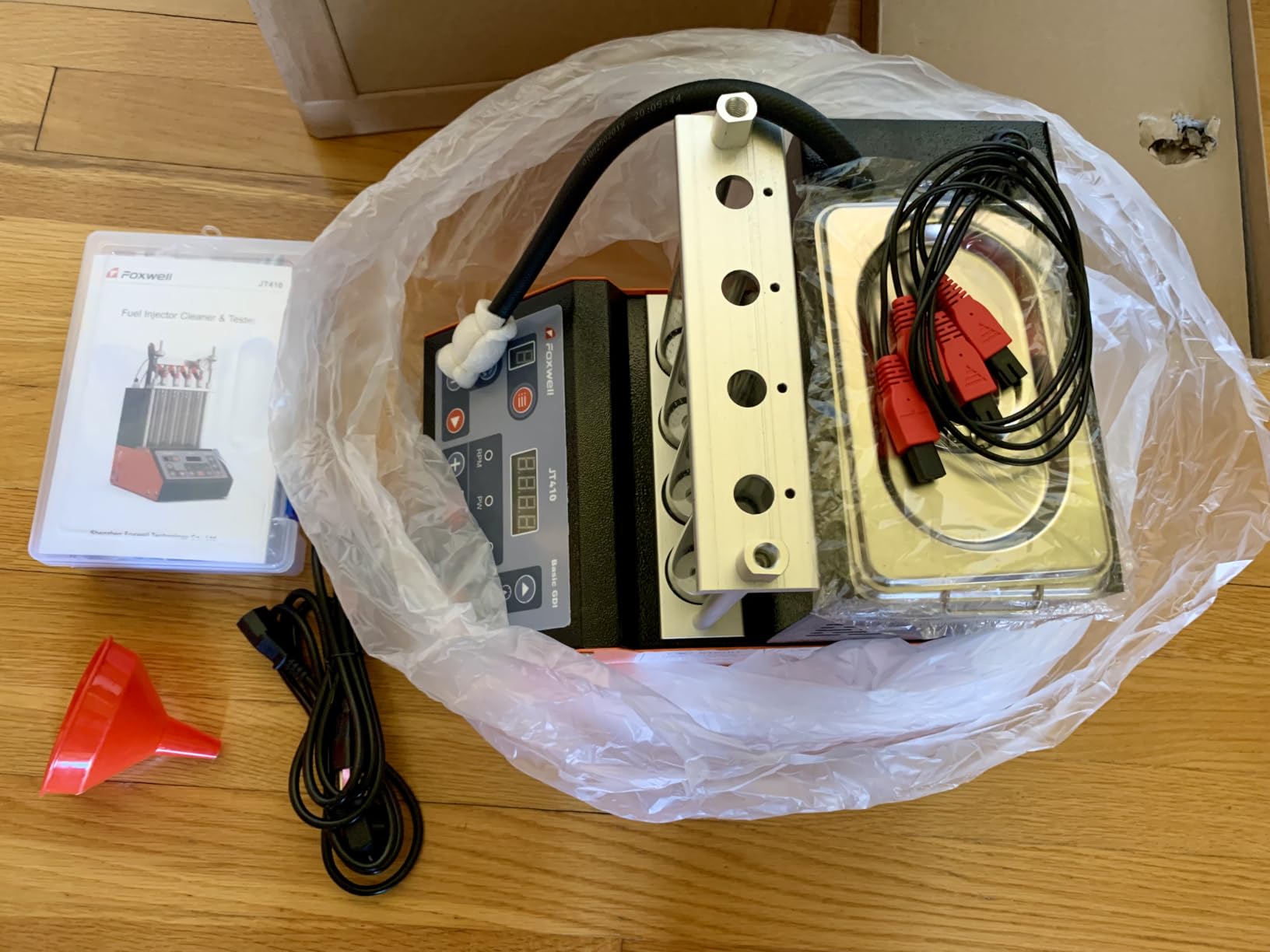 FOXWELL JT410 Fuel Injector Tester & Cleaner Machine with Ultrasonic Clean customer photo 1
