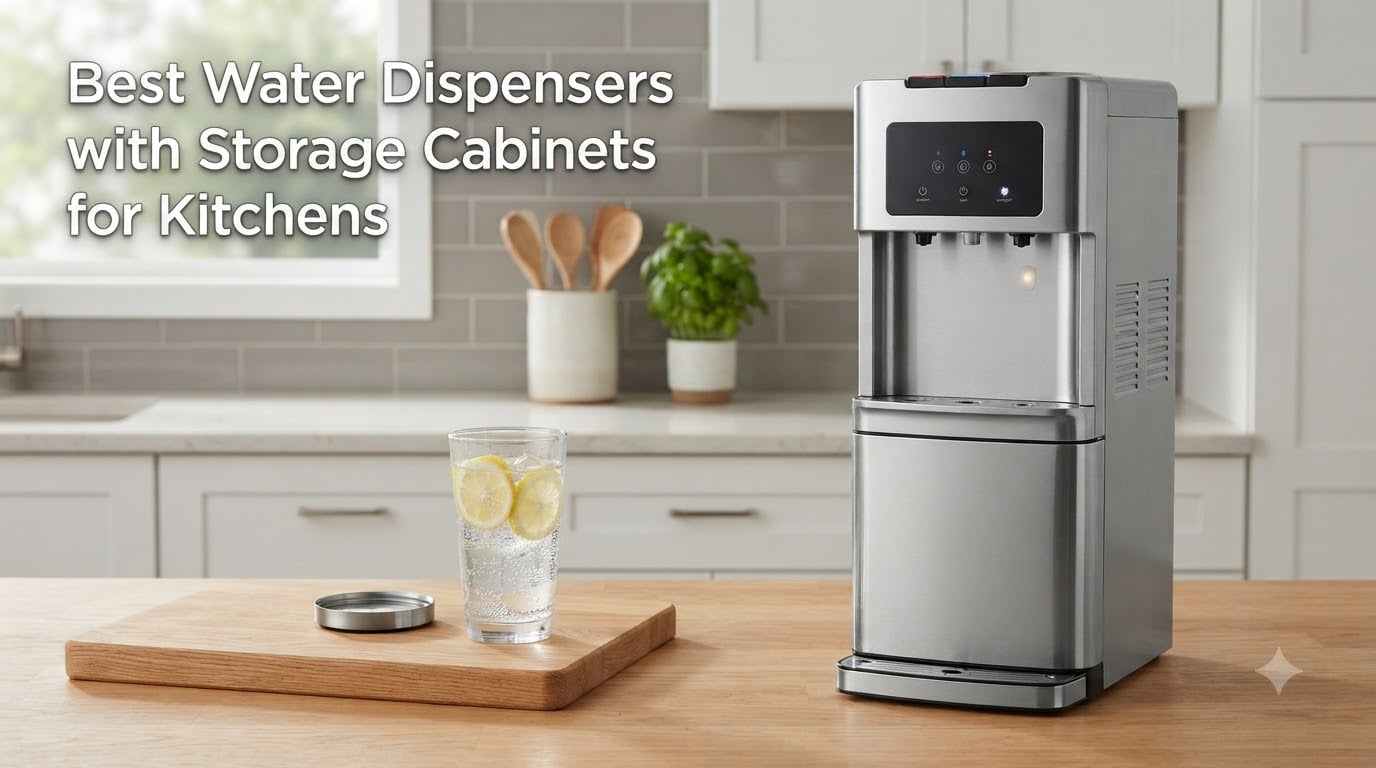Best Water Dispensers with Storage Cabinets for Kitchens