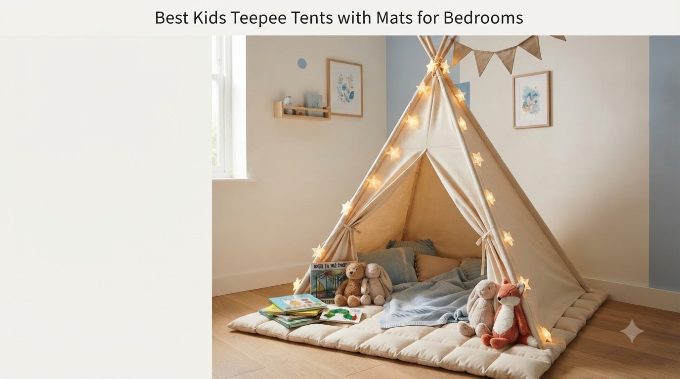 Best Kids Teepee Tents with Mats for Bedrooms