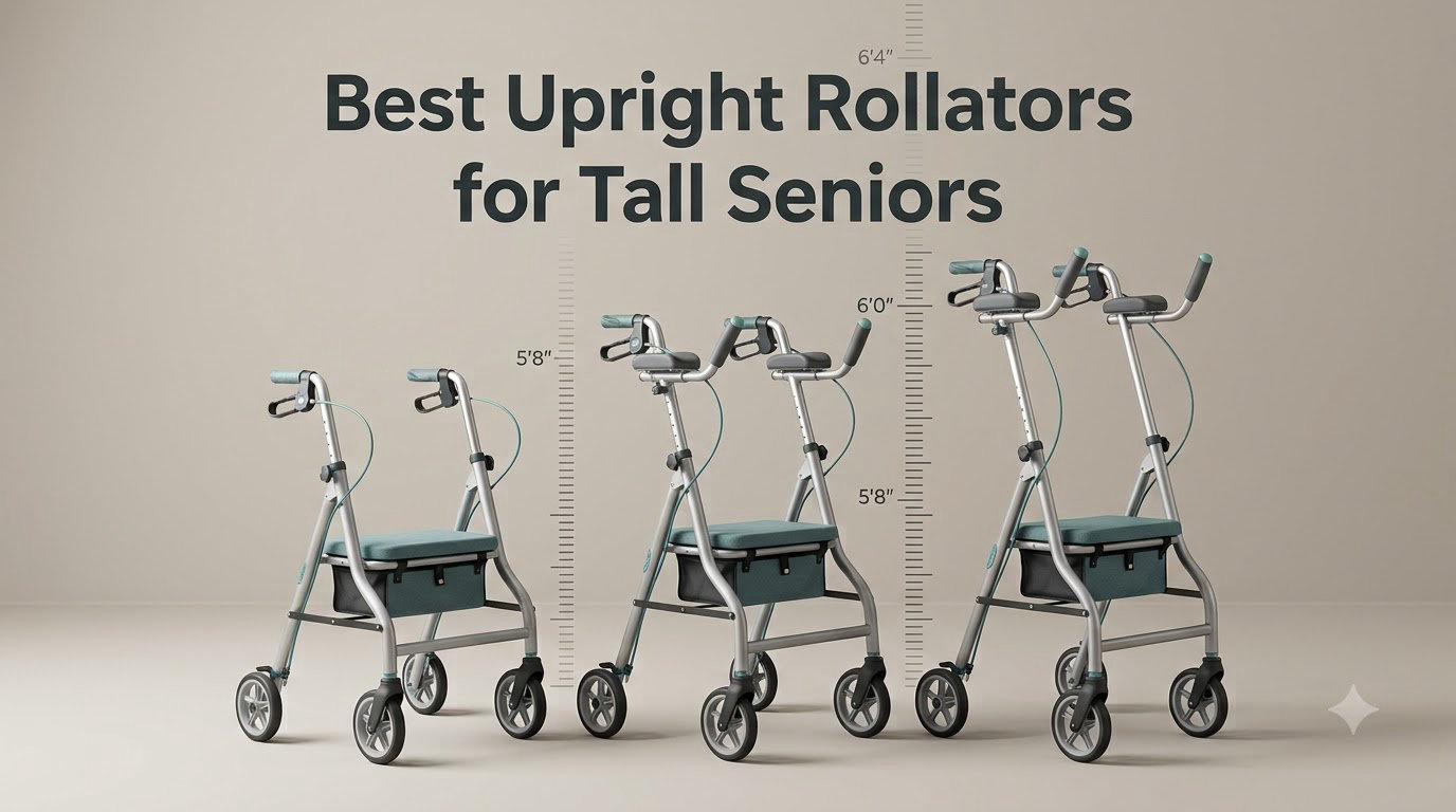 Best Upright Rollators for Tall Seniors