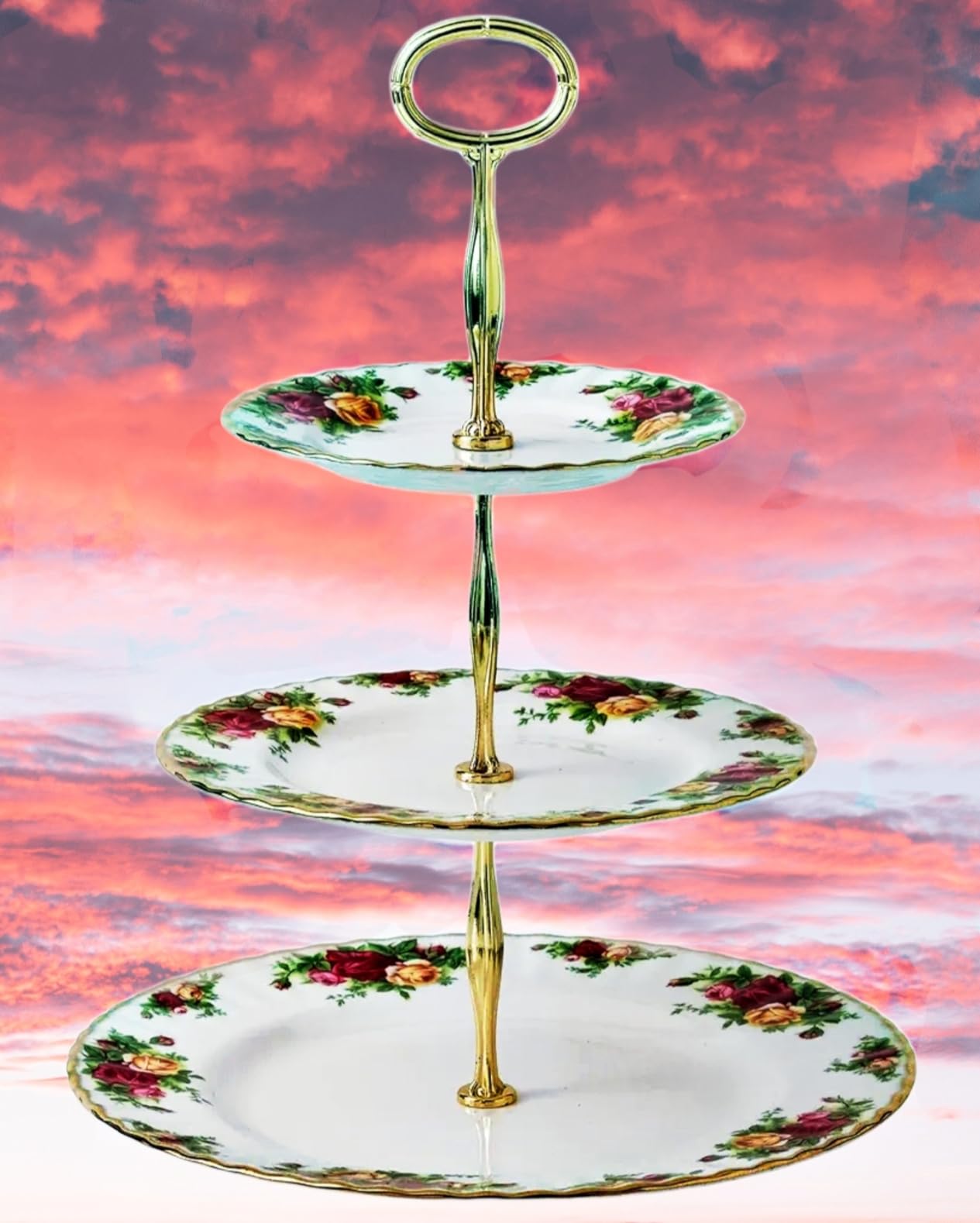 Royal Albert Old Country Roses Cake Stand Three-Tier customer photo 1