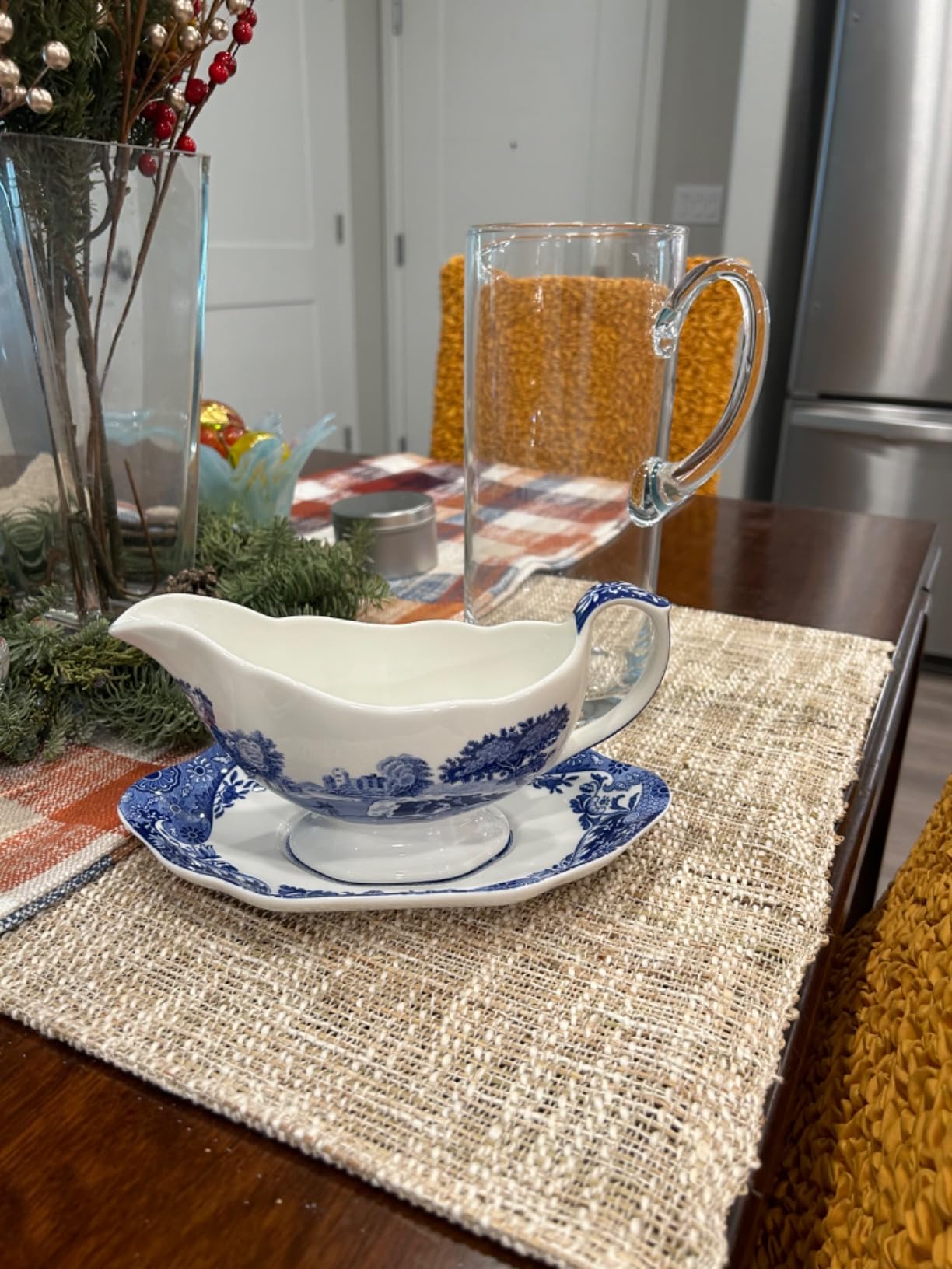 Spode Blue Italian Sauceboat & Stand, 9 Oz - Blue/White, Set of 2 customer photo 2