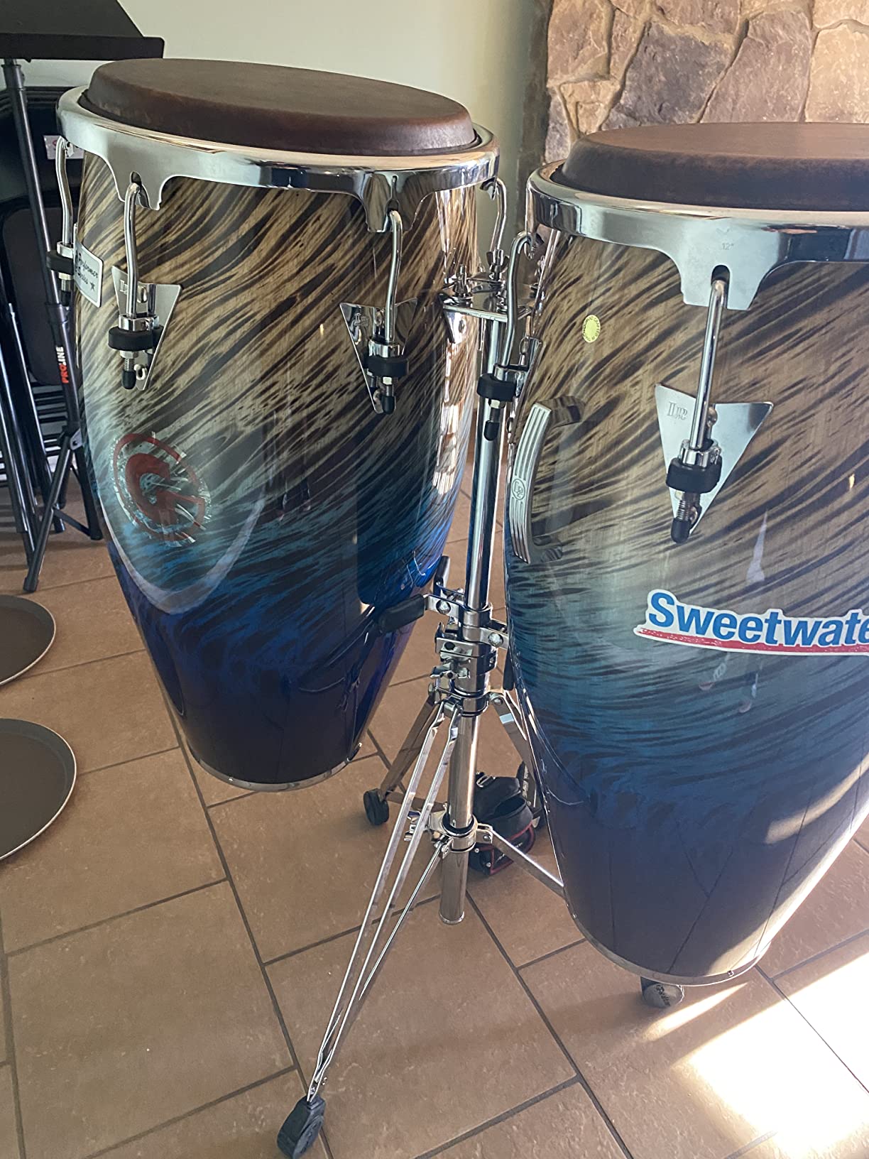 Double-Braced Double Conga Stand with Adjustable Shell & Memory Lock (9517) customer photo 1