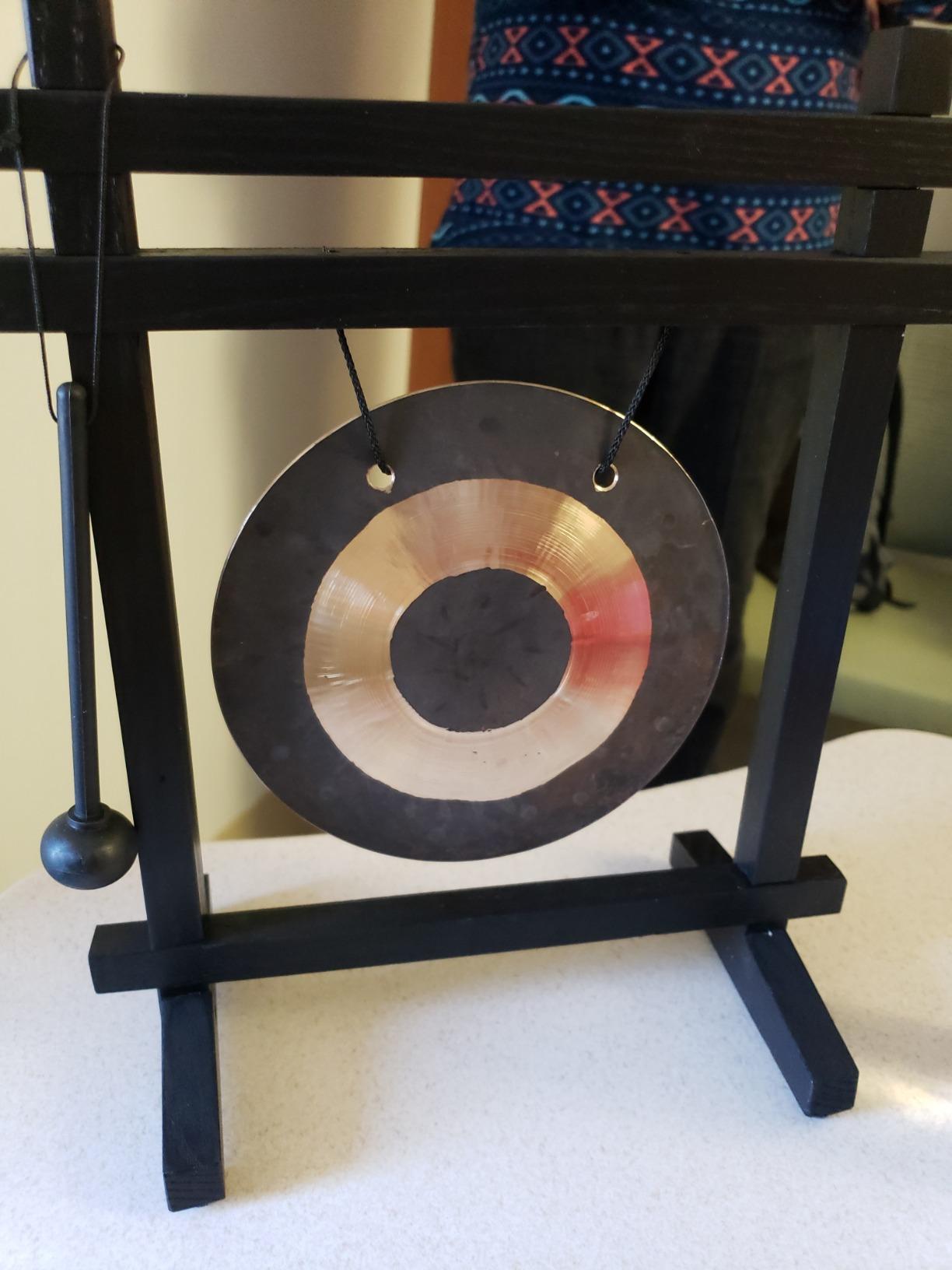 Woodstock Wind Chimes Desk Gong, Brass Hand-Hammered Bronze, Medium 12 - Inch Tall, for Meditation, Yoga, Classrooms, Offices, Great for Awareness, Relaxation customer photo 1