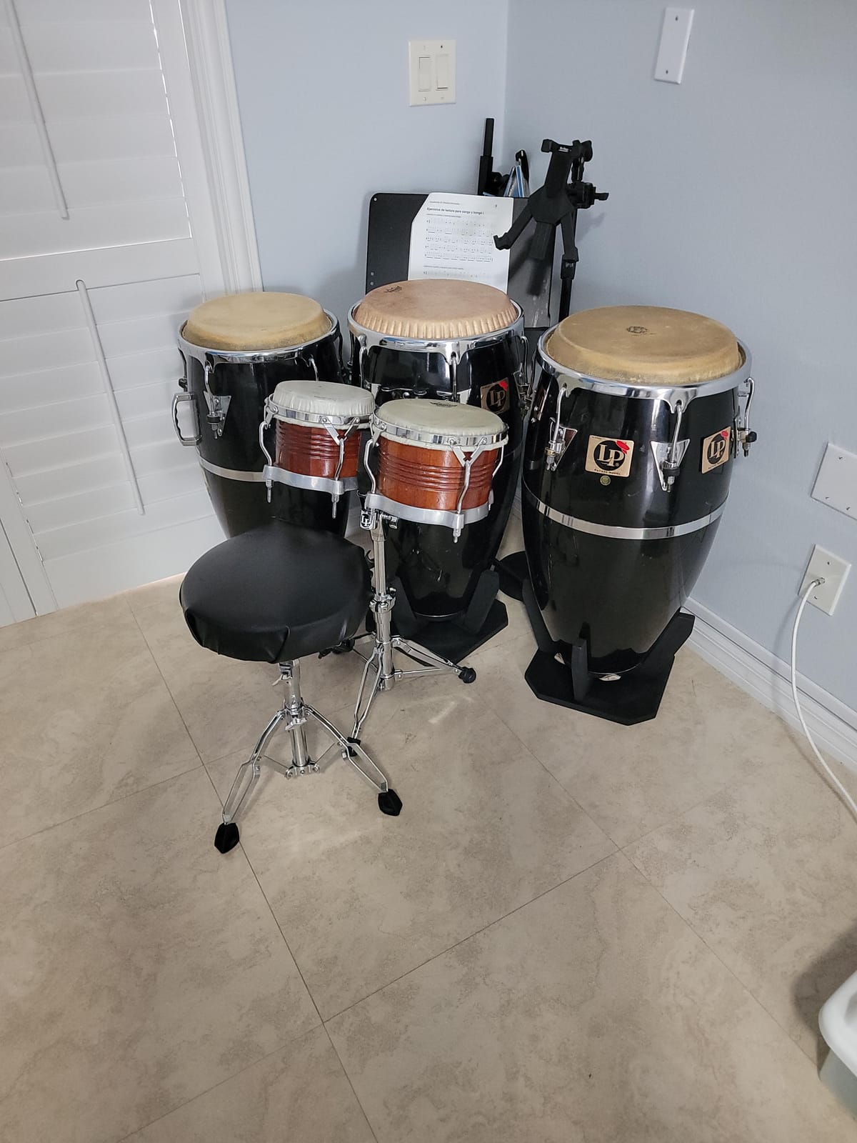 Latin Percussion Bongo Stand Seated Play customer photo 1
