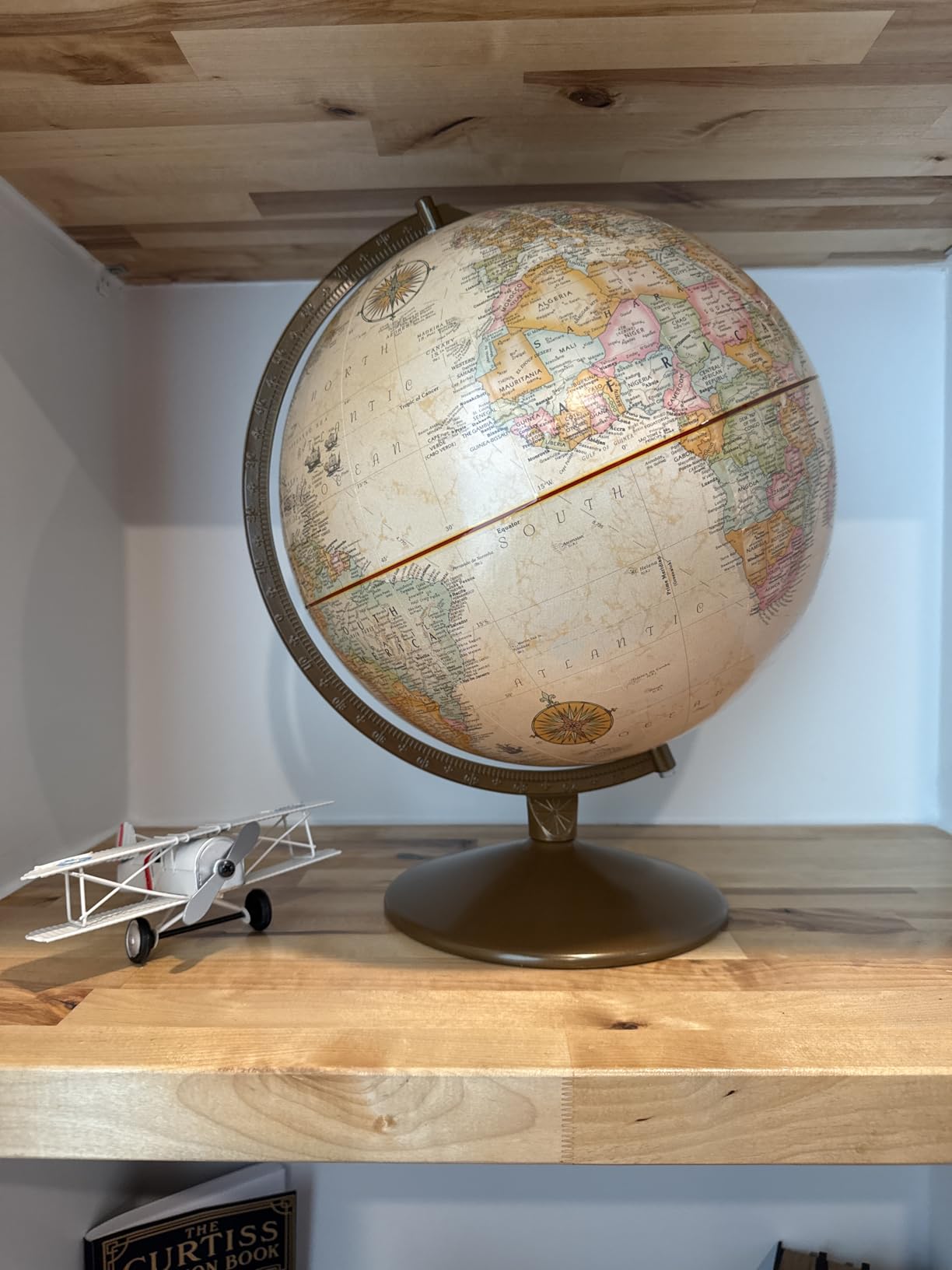 Replogle Globes Franklin World Globe, Antique Ocean, 12-Inch Diameter,Over 4,000 Place Names customer photo 2