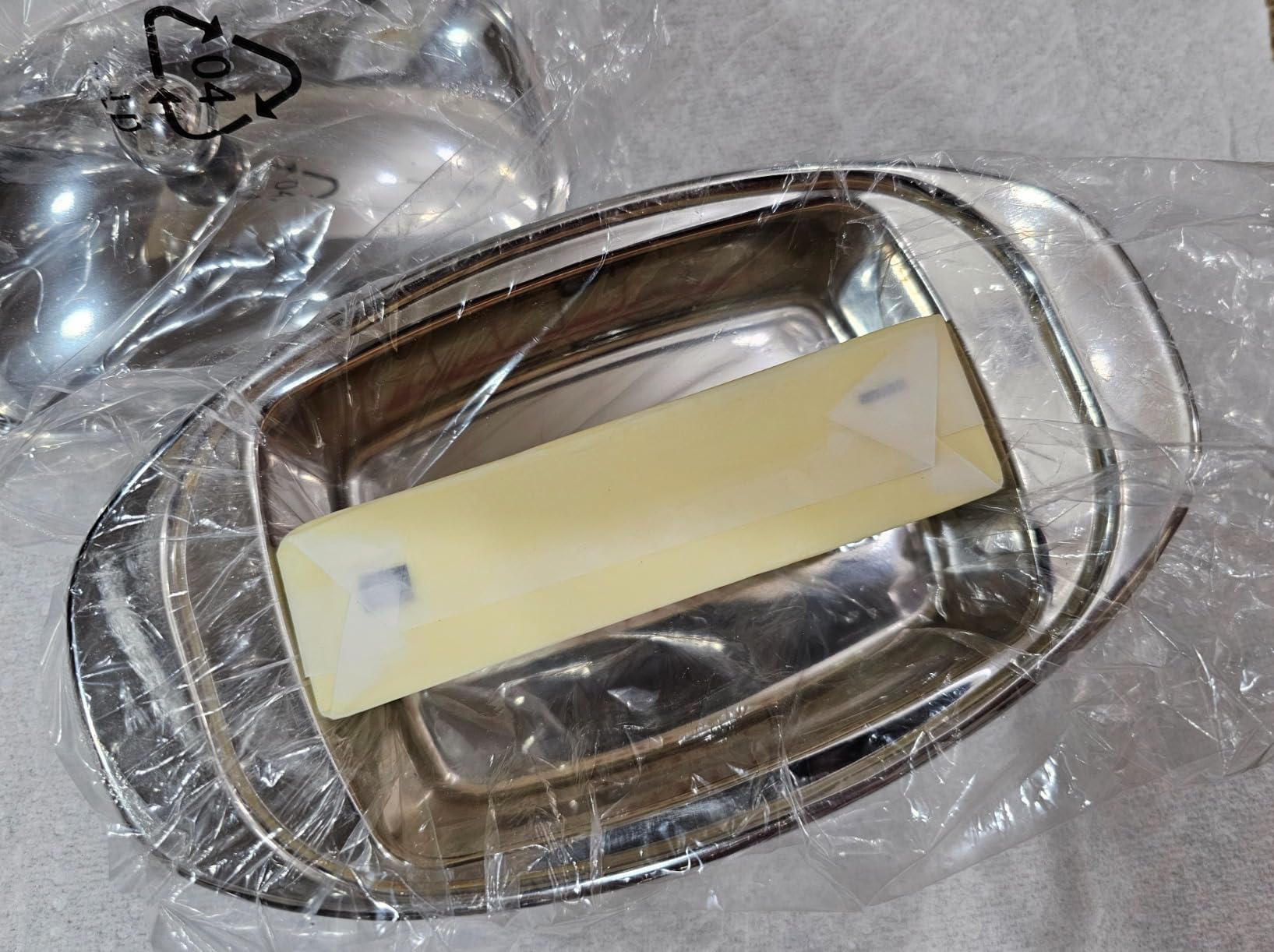 Grunwerg Double Wall Butter Dish, Stainless Steel customer photo 1